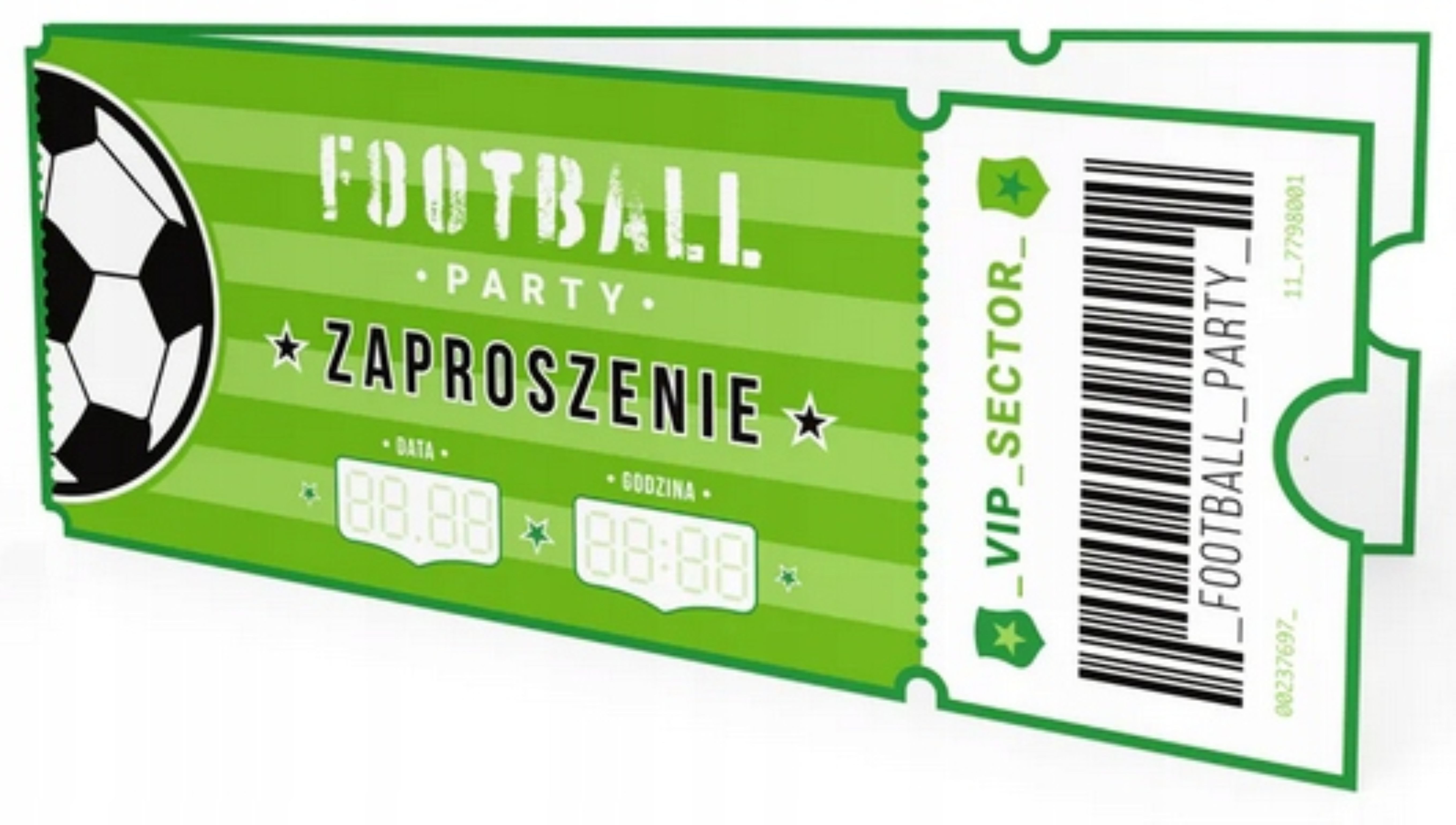 Festivalartikel Einladungskarten Fußball Einladungen 6er-Set – Ticket-Design für Kindergeburtstag