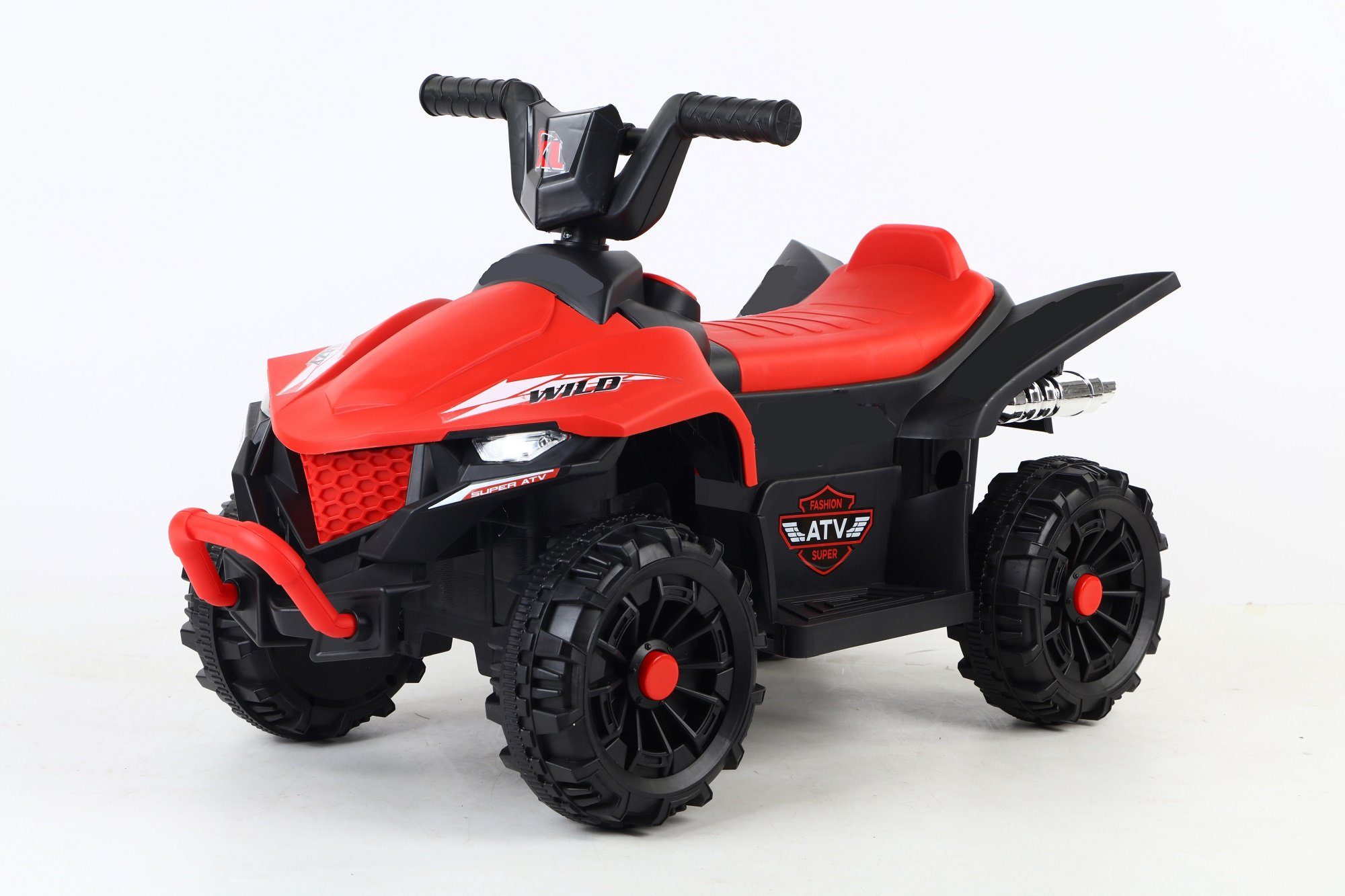 TOYAS 4Ah-Akku Elektro-Kinderauto Quad Bluetooth Elektroauto 6V MP3 USB Rot