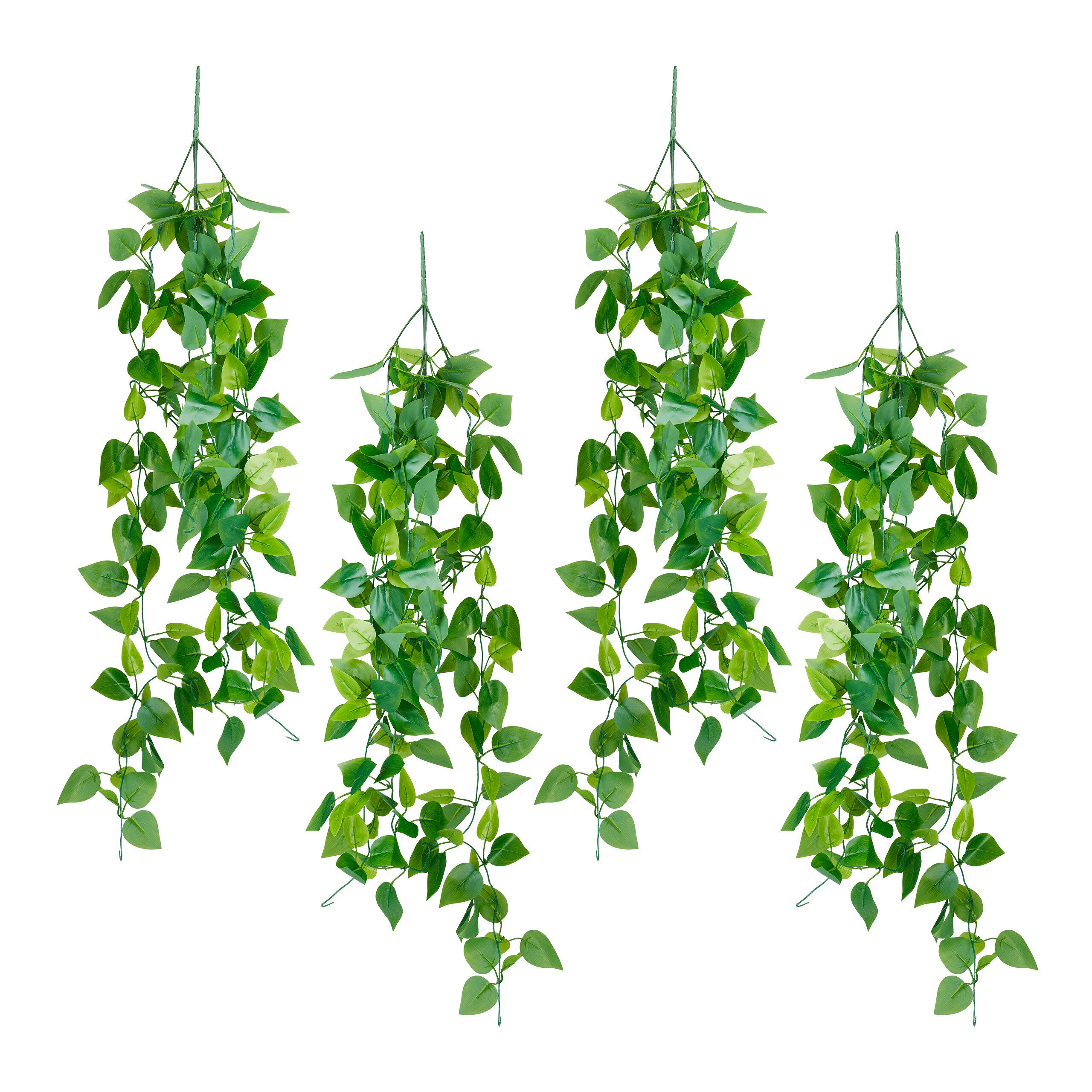 Kunstpflanze Künstliche Efeutute im 4er Set Efeutute, relaxdays, Höhe 100 c günstig online kaufen