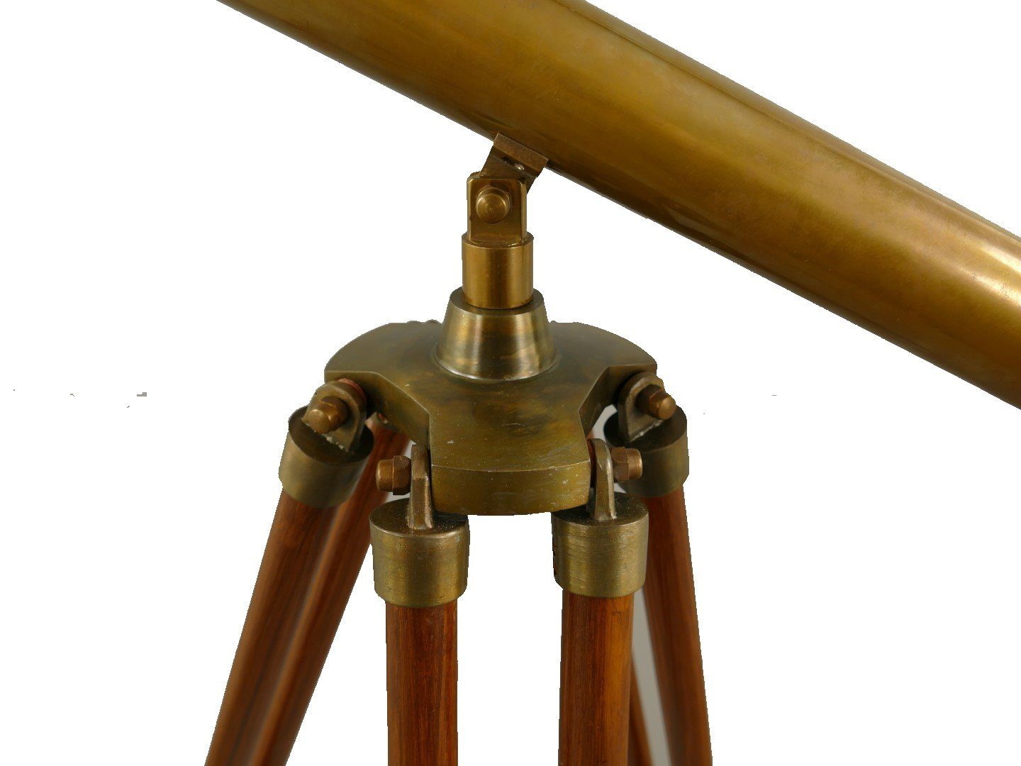 Holz Stativ, Stand Fernrohr, Stativ Okular 98x155 Altmessing Teleskop cm Dekoobjekt Linoows Mono auf Fernrohr Teleskop,