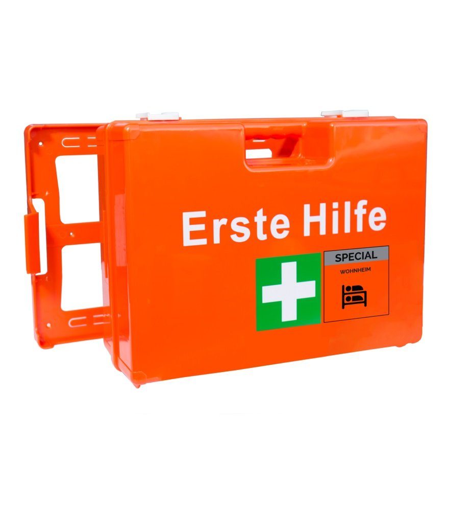 Steelboxx Arzttasche Erste Hilfe Koffer M mit Füllung DIN 13 157, SPEZI (1-tlg), mit Verbandstofffüllung nach DIN 13 157 + Branchenspezifische Füllung: WOHNHEIM/UNTERKÃœNFTE