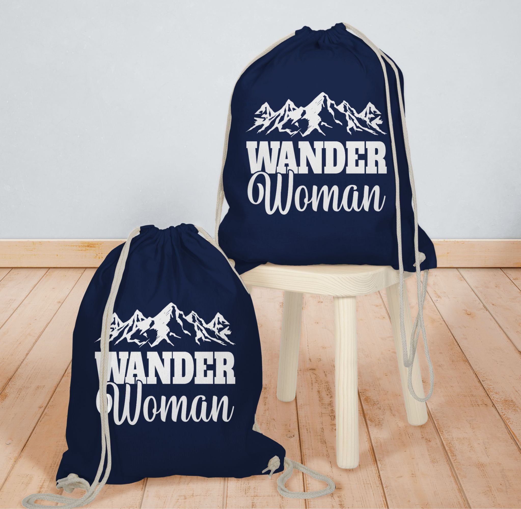 Woman, Navy Wander Shirtracer Blau Sport 03 Zubehör Turnbeutel