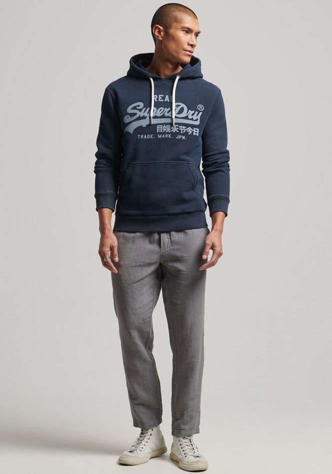 VL HOOD Superdry VINTAGE Navy Kapuzensweatshirt Eclipse