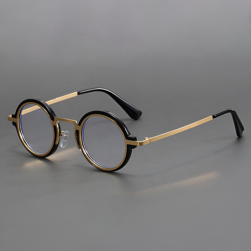 PACIEA Brille Ohne Sehstärke Damen Herren Rundrahmen Metall Anti Blaulicht Unisex