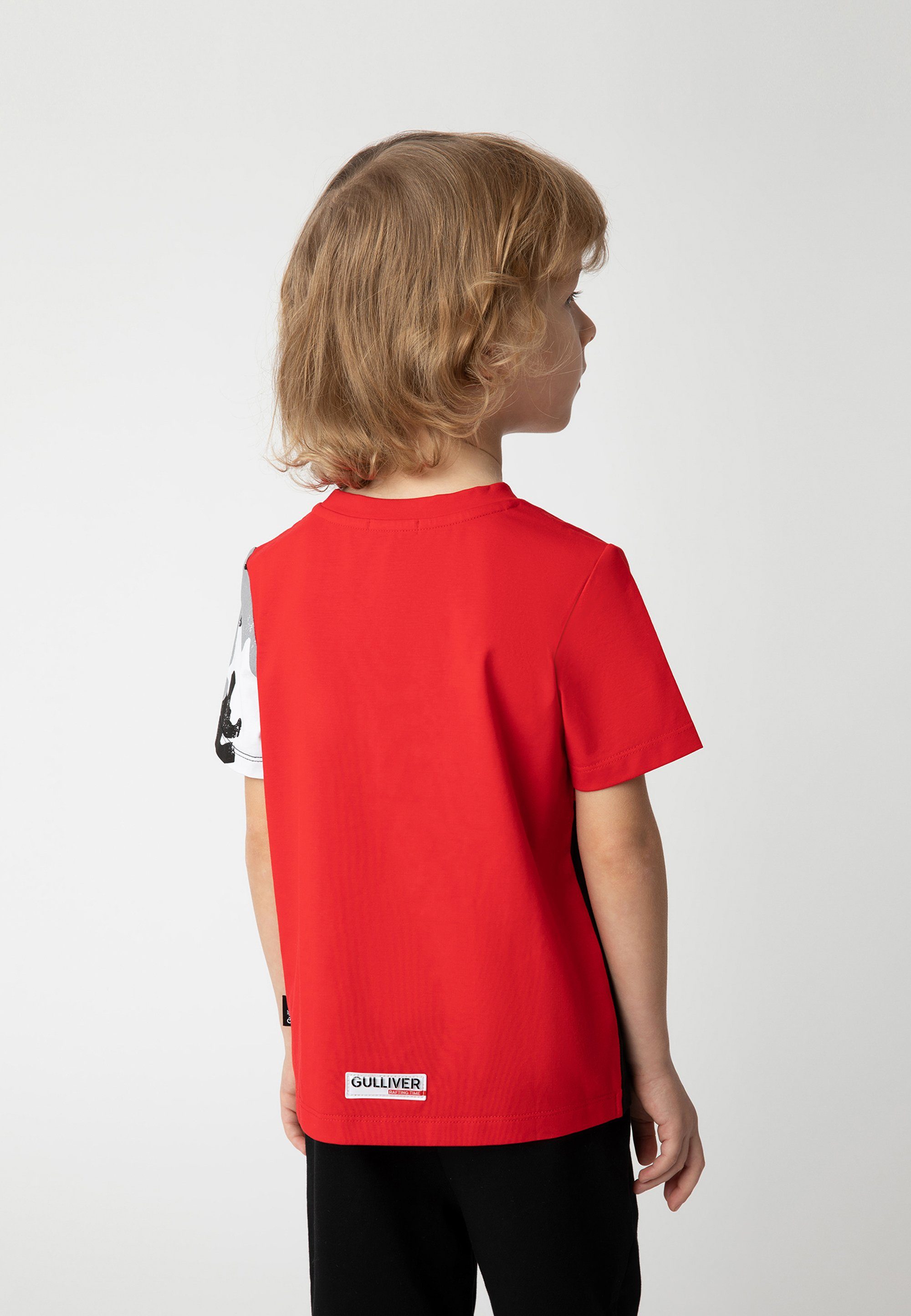 Gulliver T-Shirt mit trendigem Color-Blocking-Print, Besonders bequem durch  klassischen Rundhalsausschnitt