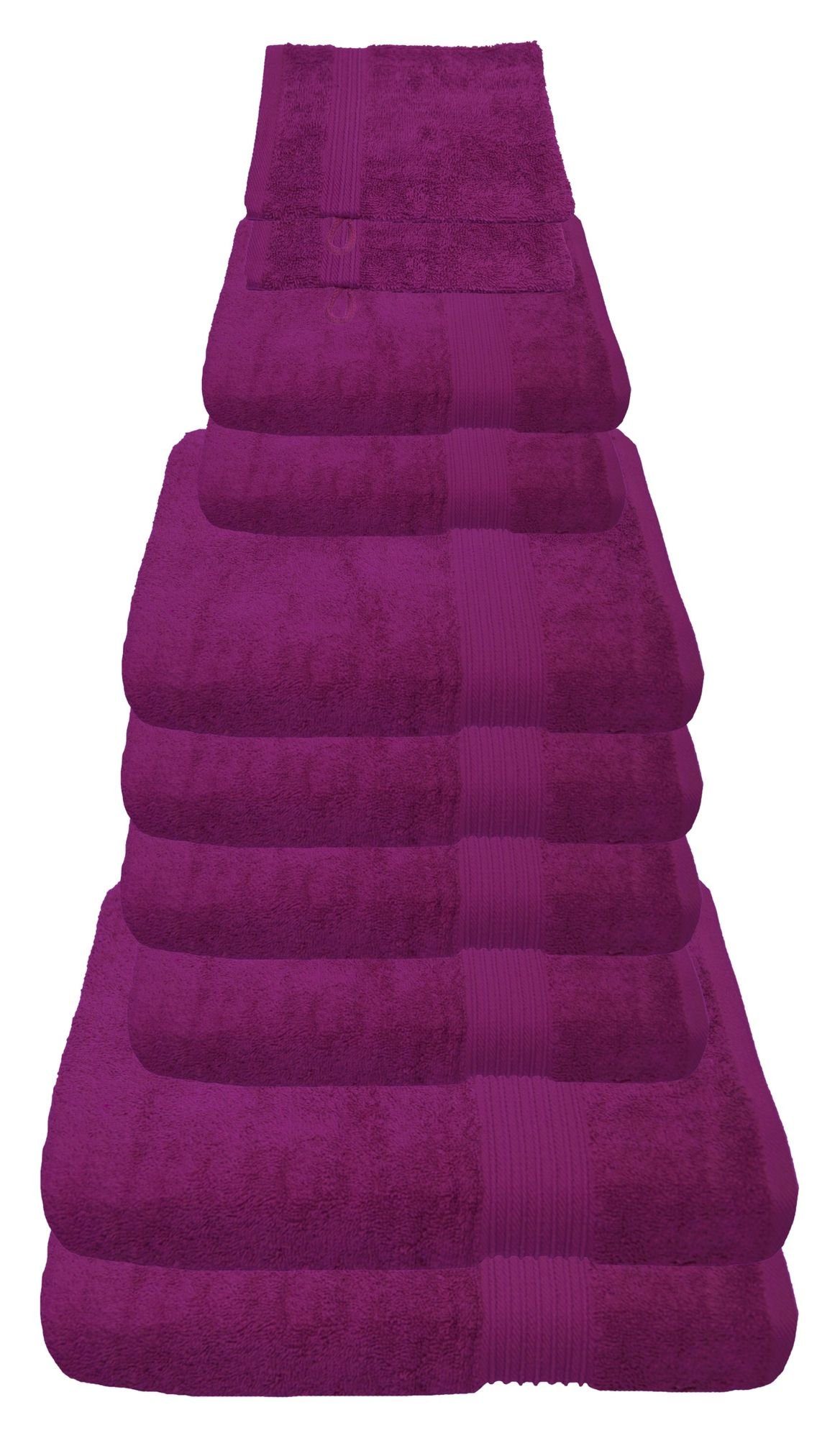 Julie Julsen Handtücher 10-Handtücher-Fuchsia, Baumwolle (10-St) günstig online kaufen