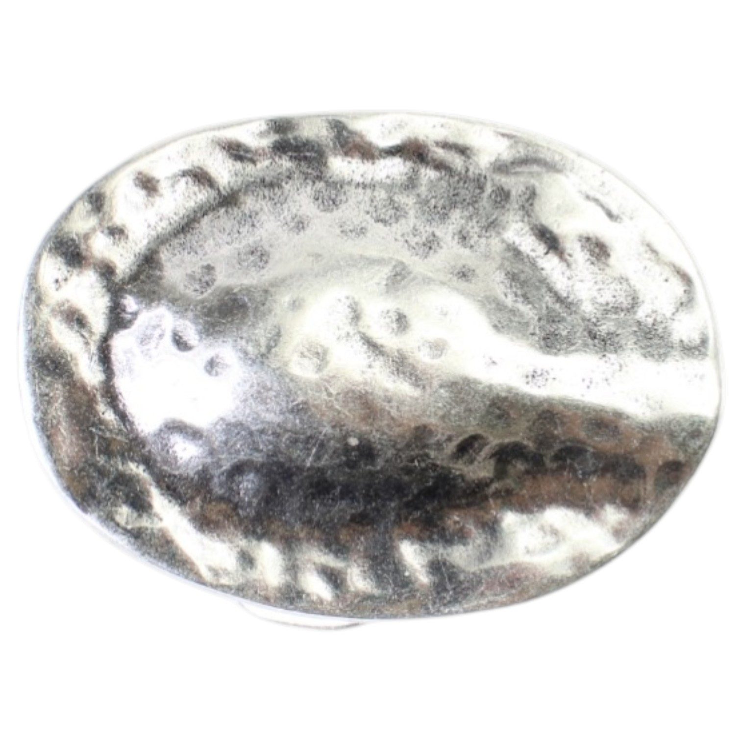 FRONHOFER Gürtelschnalle 19544 (1-St) Gürtelschnalle antiksilber, Optik gehämmert, Koppelschnalle, 4 cm