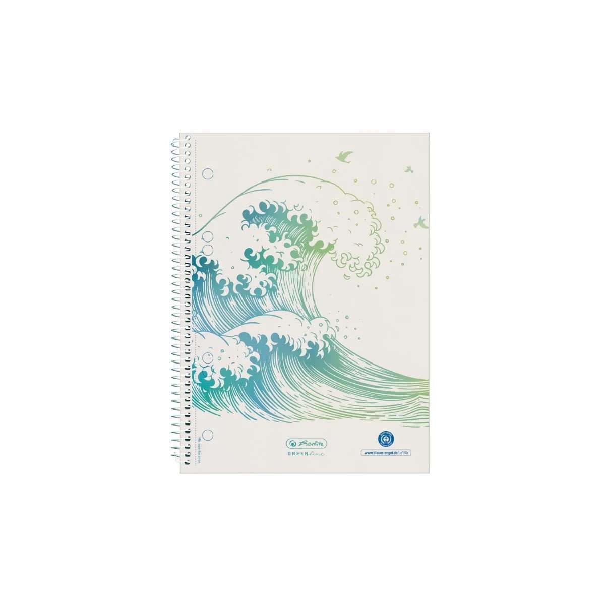 Herlitz Notizbuch Herlitz GREENline Notizbuch A5 70 Blätter Weiß