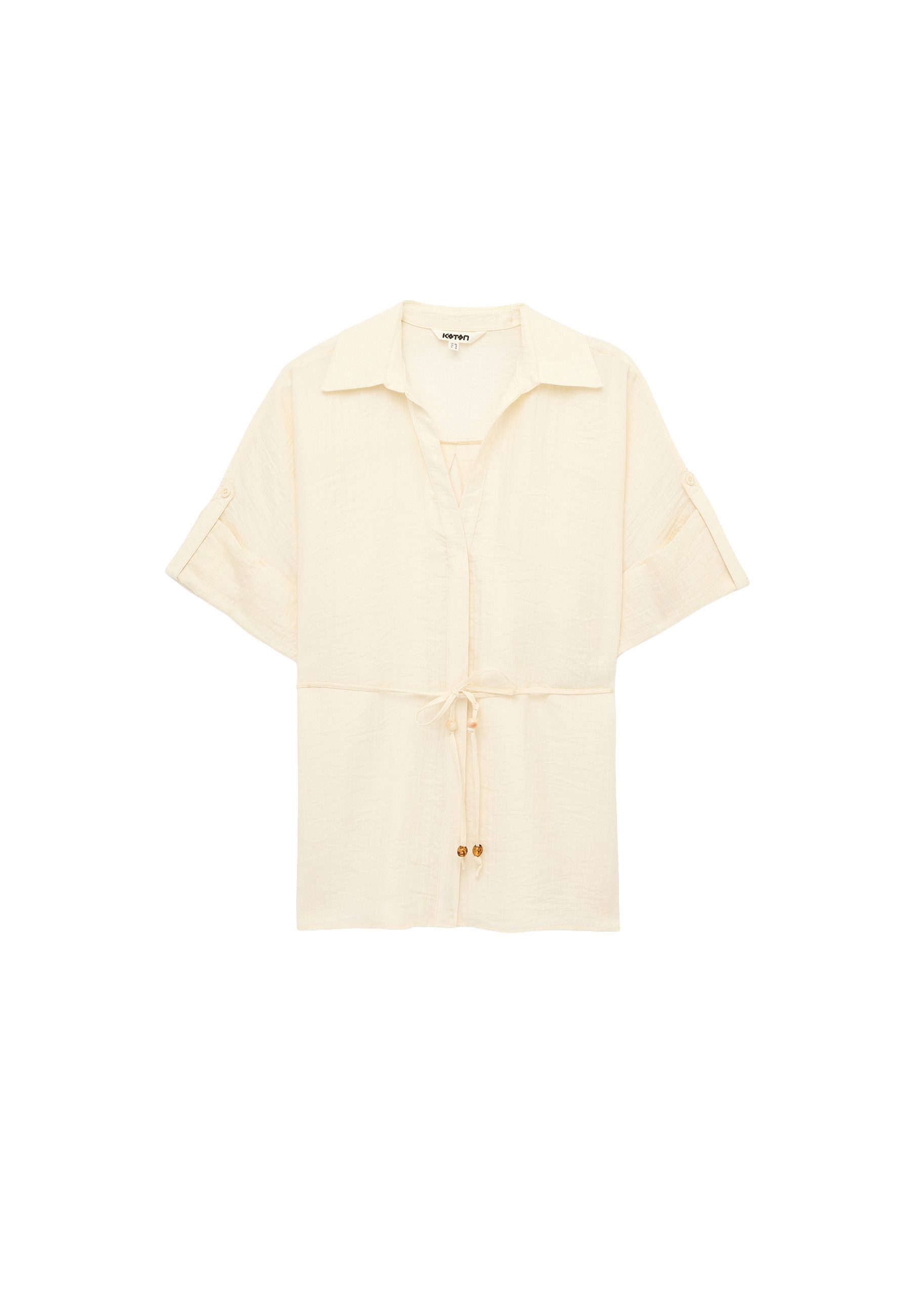 Koton T-Shirt Oversize Mit Perlen Kurzarmshirt