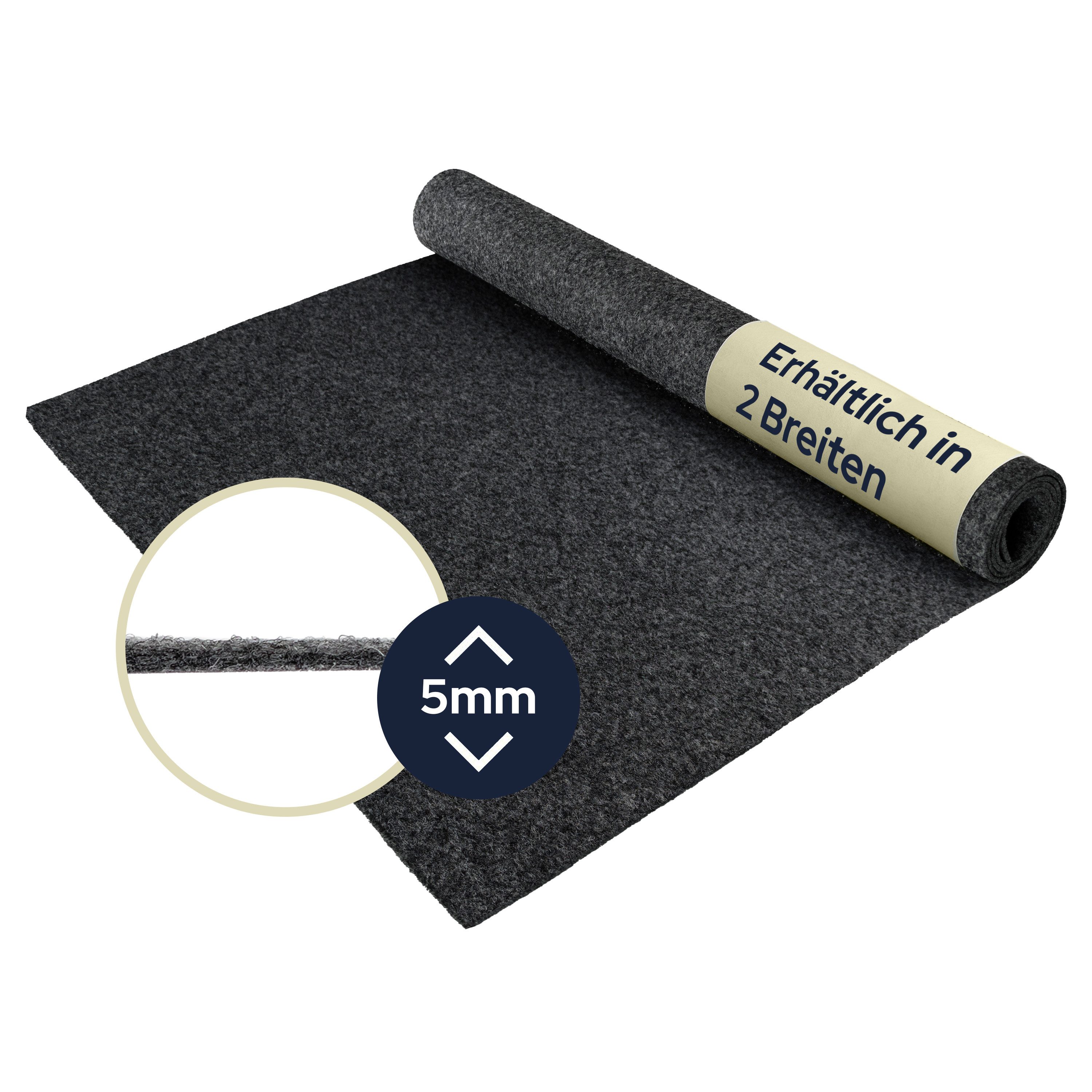Primaflor-Ideen in Textil Teppichboden Nadelfilz REWIND, Gesamthöhe 5 mm, Made in Belgium, rechteckig, Breite 200 cm, Uni Farben, robust & strapazierfähig