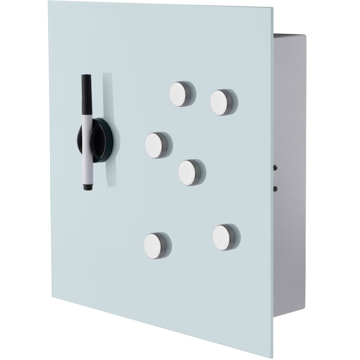 bonsport Schlüsselkasten Schlüsselkasten mit Glasmagnettafel, 33 x 33 x 6,8 günstig online kaufen