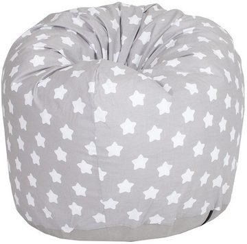 Knorrtoys® Sitzsack Drop, Grey White Stars, für Kinder; Made in Europe