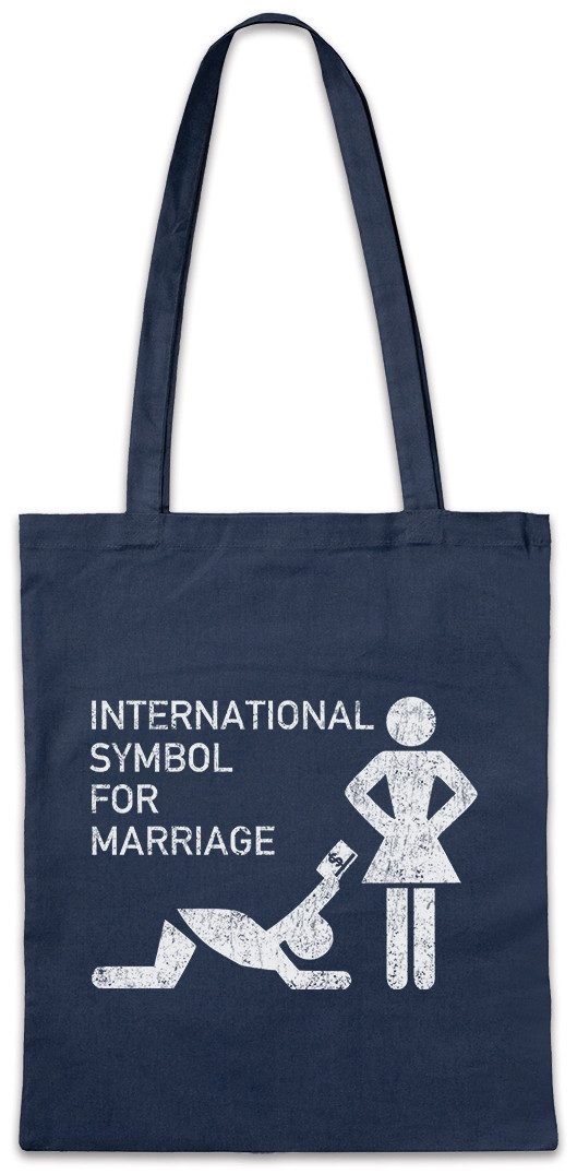 Urban Backwoods Beuteltasche Marriage Symbol Stofftasche Brautpaar Hochzeit Wedding Heirat Just (1-tlg), Married Braut Bride Bachelor