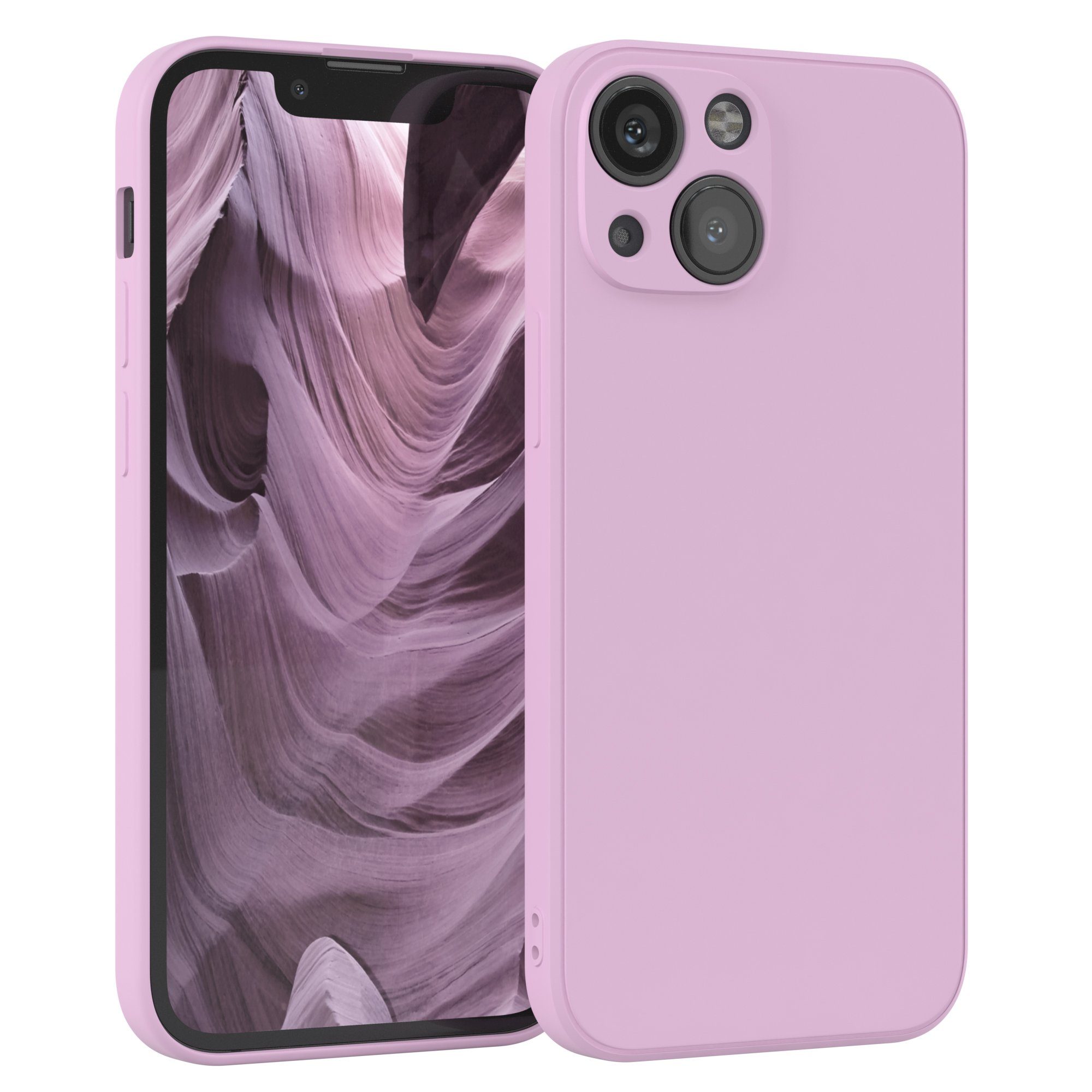 EAZY CASE Handyhülle TPU Hülle für Apple iPhone 13 Mini 5,4 Zoll, Hülle mit Kameraschutz handycover Soft Smart Slimcover Lila / Flieder