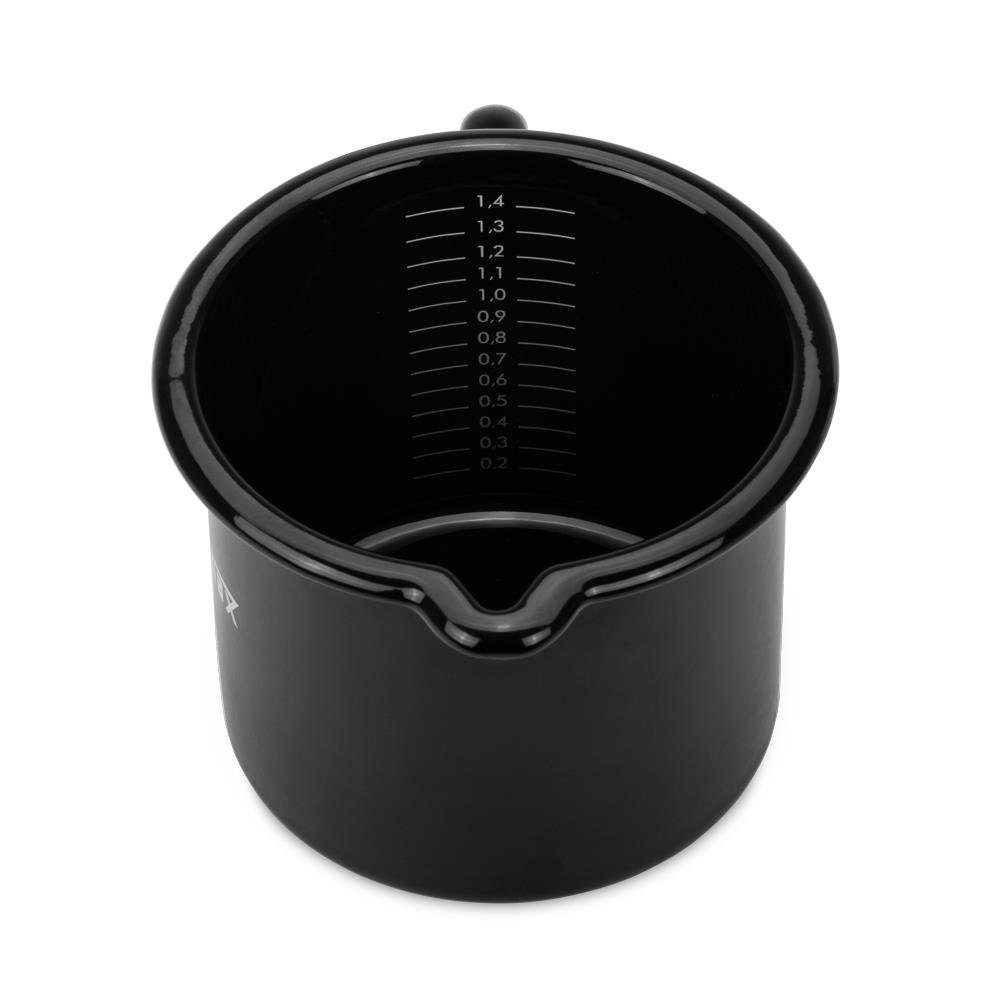 Petromax Messbecher, Emaille Milchtopf, Messbecher schwarz (1,4 Liter)