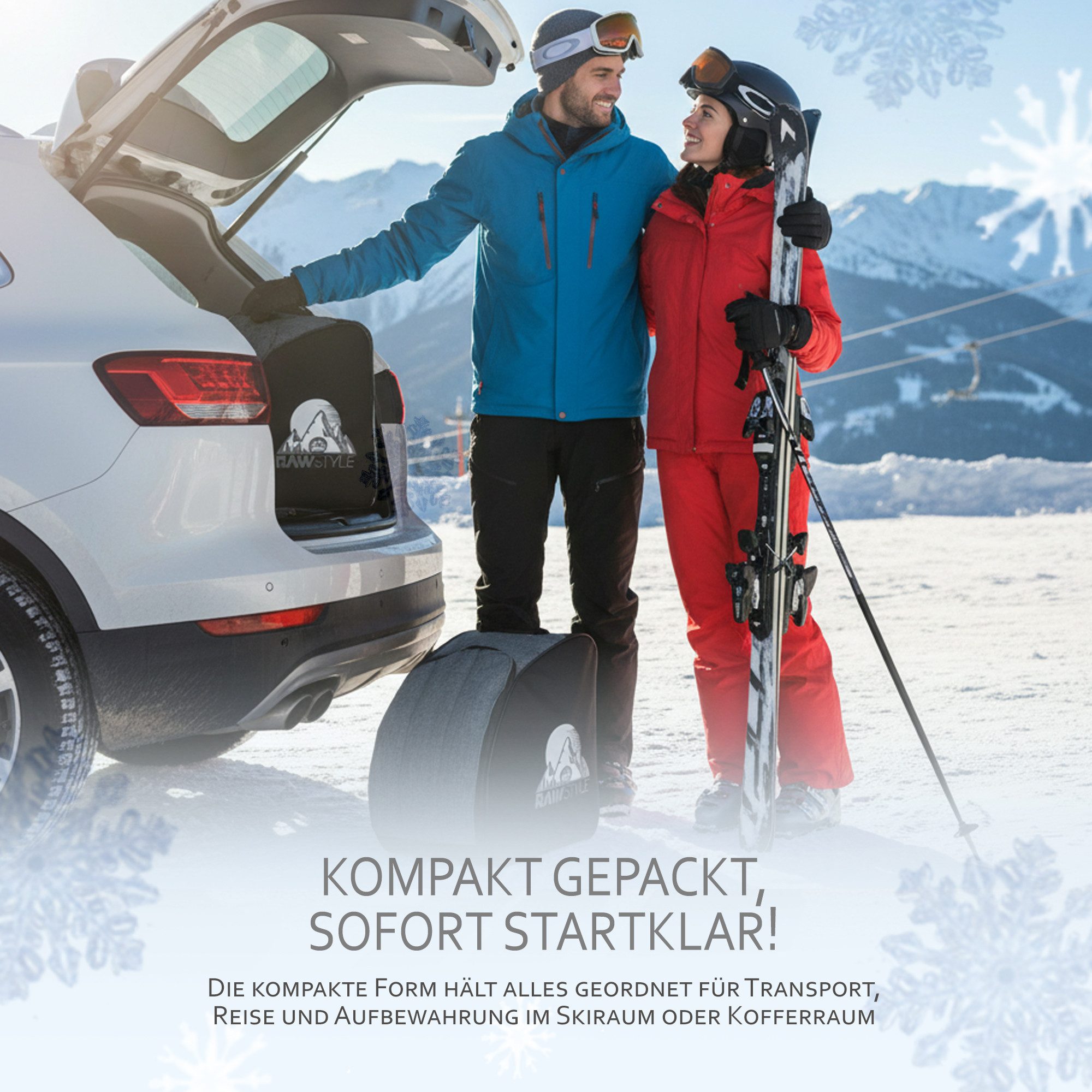 BambiniWelt by Rafael K. Skitasche Skischuhtasche Skischuh-Rucksack wasserdicht Tragegriff, wasserdichtes, starkes Cordura-Gewebe