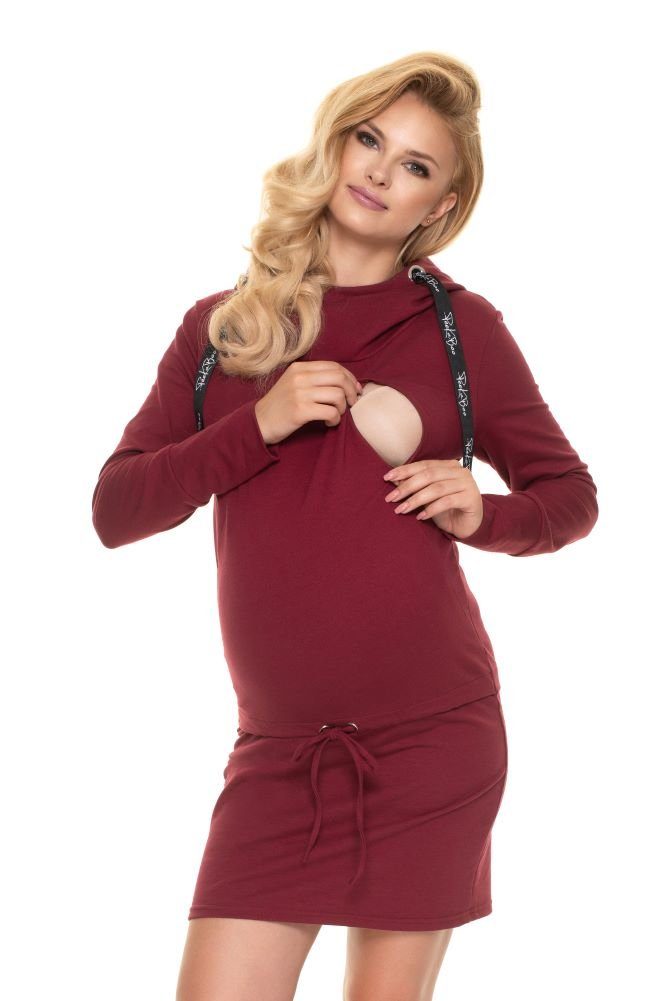 PeeKaBoo Umstandskleid Umstandskleid Stillkleid mit Kapuze Langarm günstig online kaufen