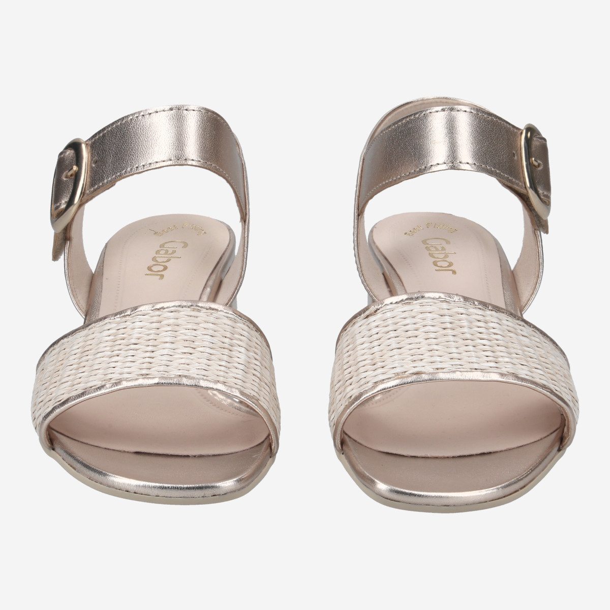 Gabor Gabor 41.701.42, Sandaletten, Beige, metallik, Damen Sandalette