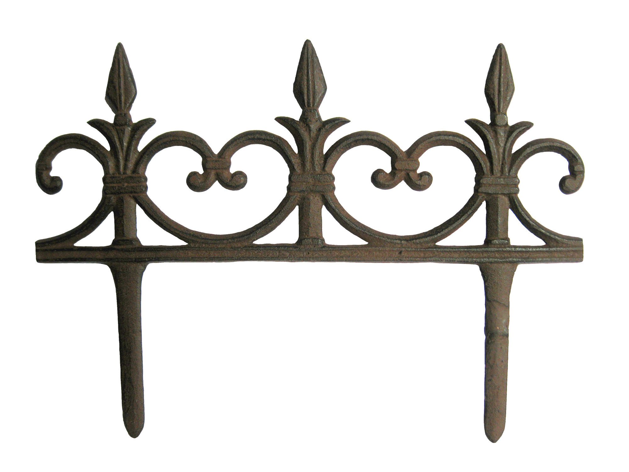 B&S Beetbegrenzung Beetzaun Beeteinfassung Gusseisen 33,5 cm Lilie Fleur de günstig online kaufen