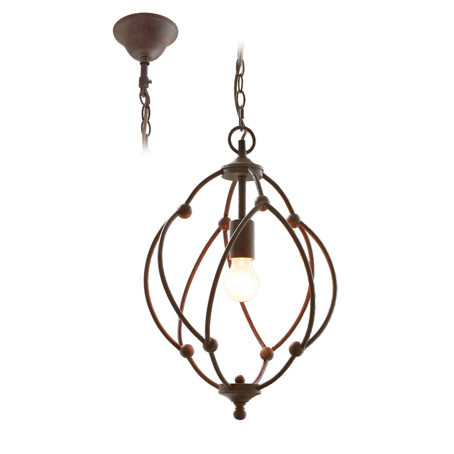 Mirabeau Hängeleuchten Hängelampe Seraluna antikbraun