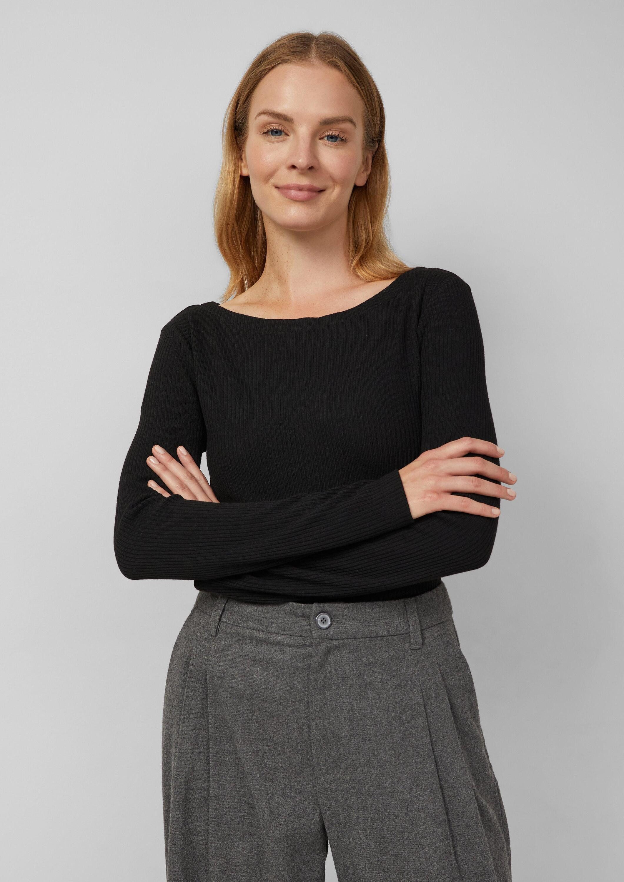 s.Oliver Langarmshirt T-Shirt Geripptes Langarmshirt mit günstig online kaufen