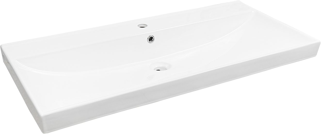 welltime Einbauwaschbecken Trento Deluxe, Mit Nano Glasur in 51,61,81,101 und 121cm erhältlich.