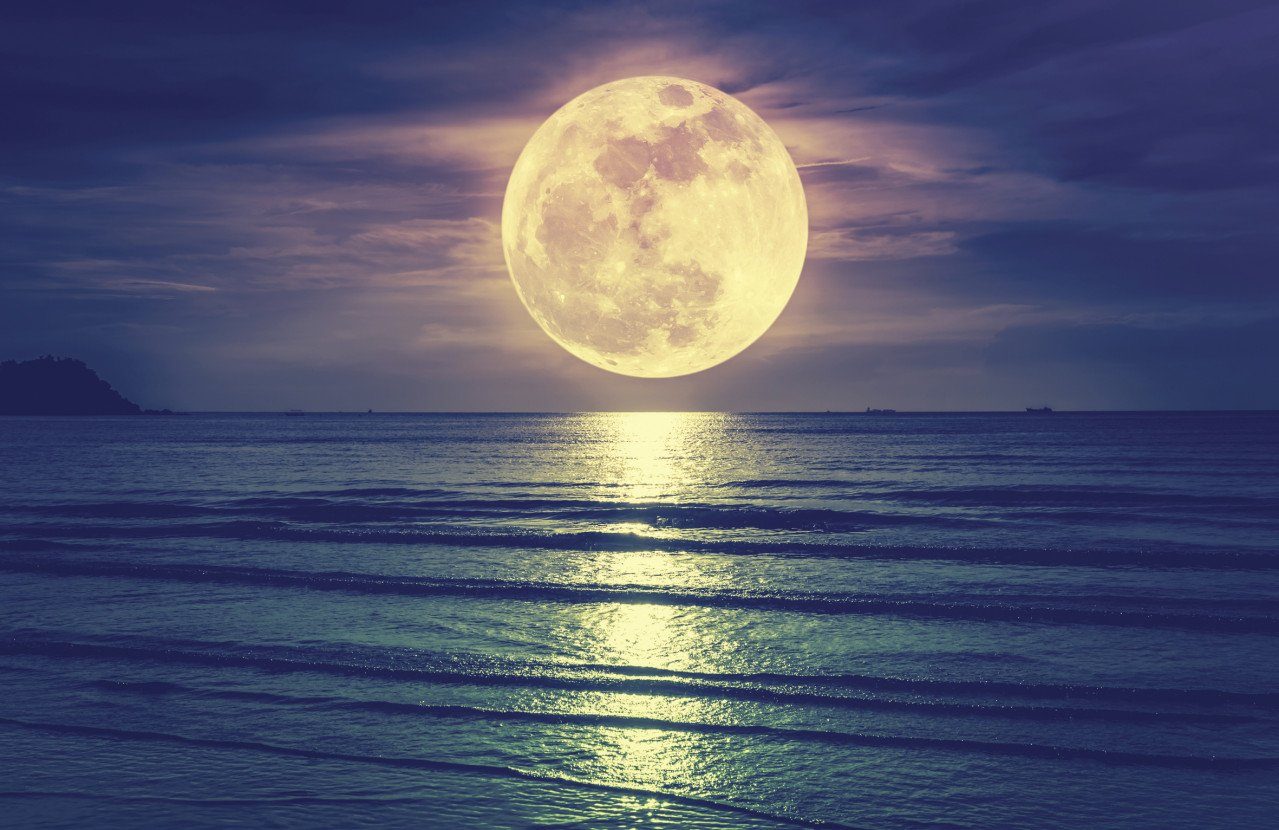 The Wall - the art of framing AG Wandbild Deco-Panel Bild - Ocean Moon 90 x 58 cm, Natur
