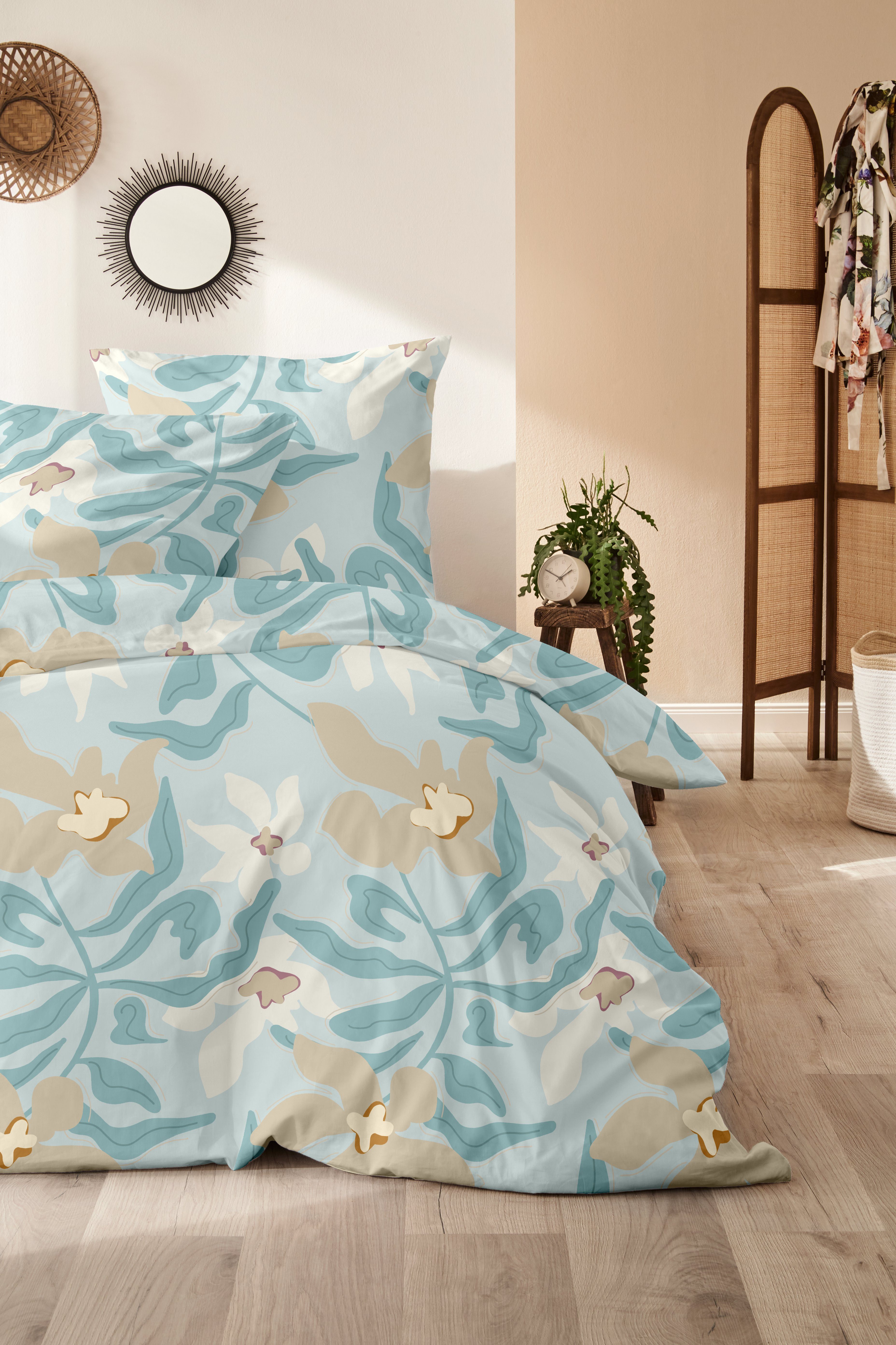 Primera Bettwäsche Biber-Bettwäsche Matisse, Biber, 2 teilig, mit verspielt günstig online kaufen