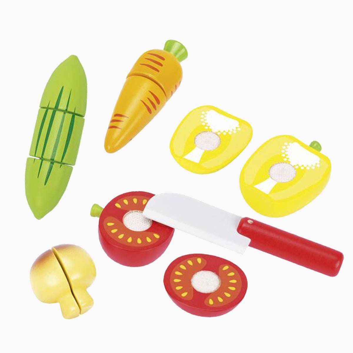 goki Kinder-Küchenset Gemüse mit Klettverbindung, (packung, 12-tlg., Anzahl-Teile: 12), besonders realitätsnah spielen