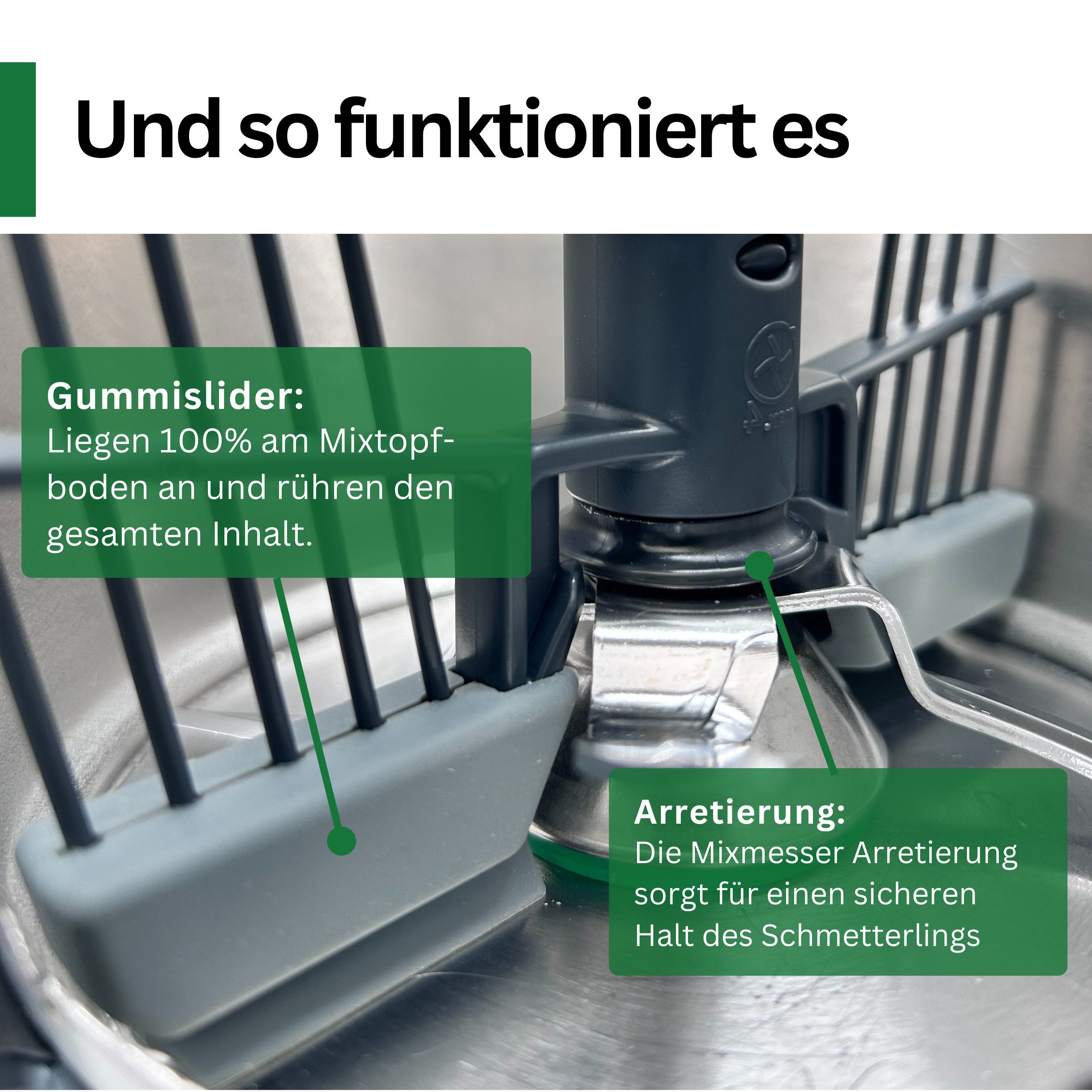Leckerhelfer - automatisch Lecker Küchenmaschinen Zubehör-Set MixPRO - der 2-in-1 Aufsatz passend für den Thermomix TM6 und TM5, Zubehör für Thermomix TM5 und TM6, Schutz vor Anbrennen, Lebensmittelecht, BPA-frei