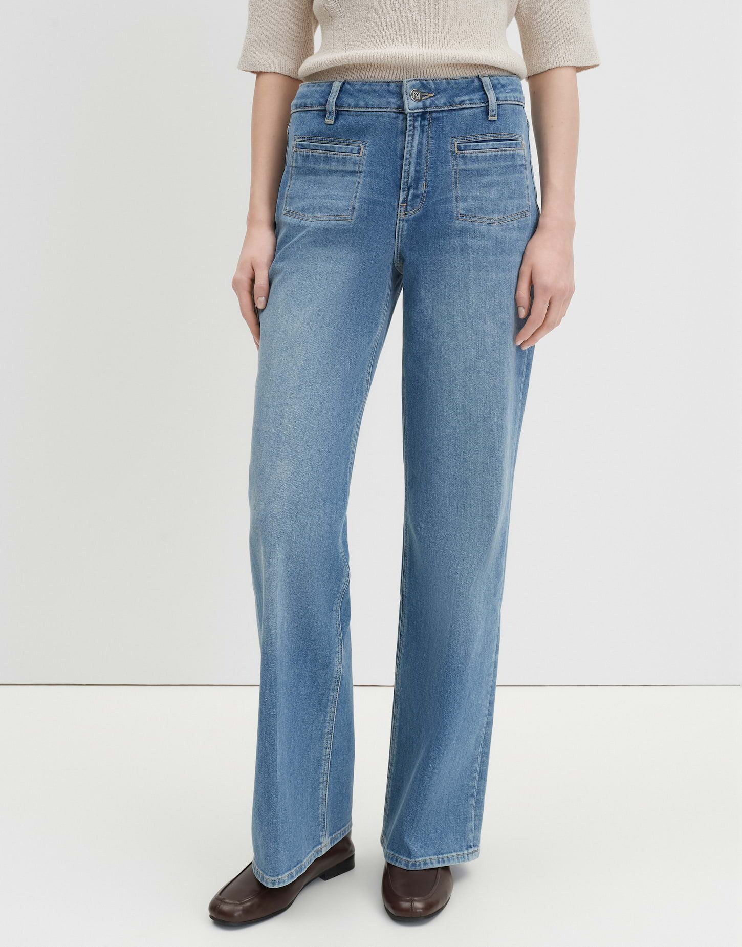 someday Bootcut-Jeans CARIE FRENCH aus BCI Cotton Mix Mid Rise