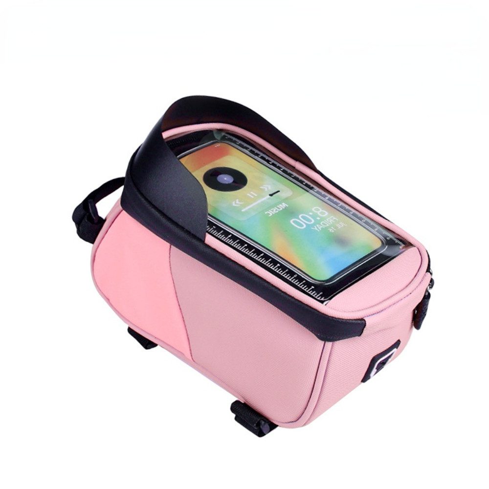 Blusmart Rahmentasche Mountainbike-Frontträgertasche (Handy-Aufbewahrungstasche vorne hängende Tasche, 1,5 l großes Fassungsvermögen), Wasserfester, empfindlicher Touchscreen