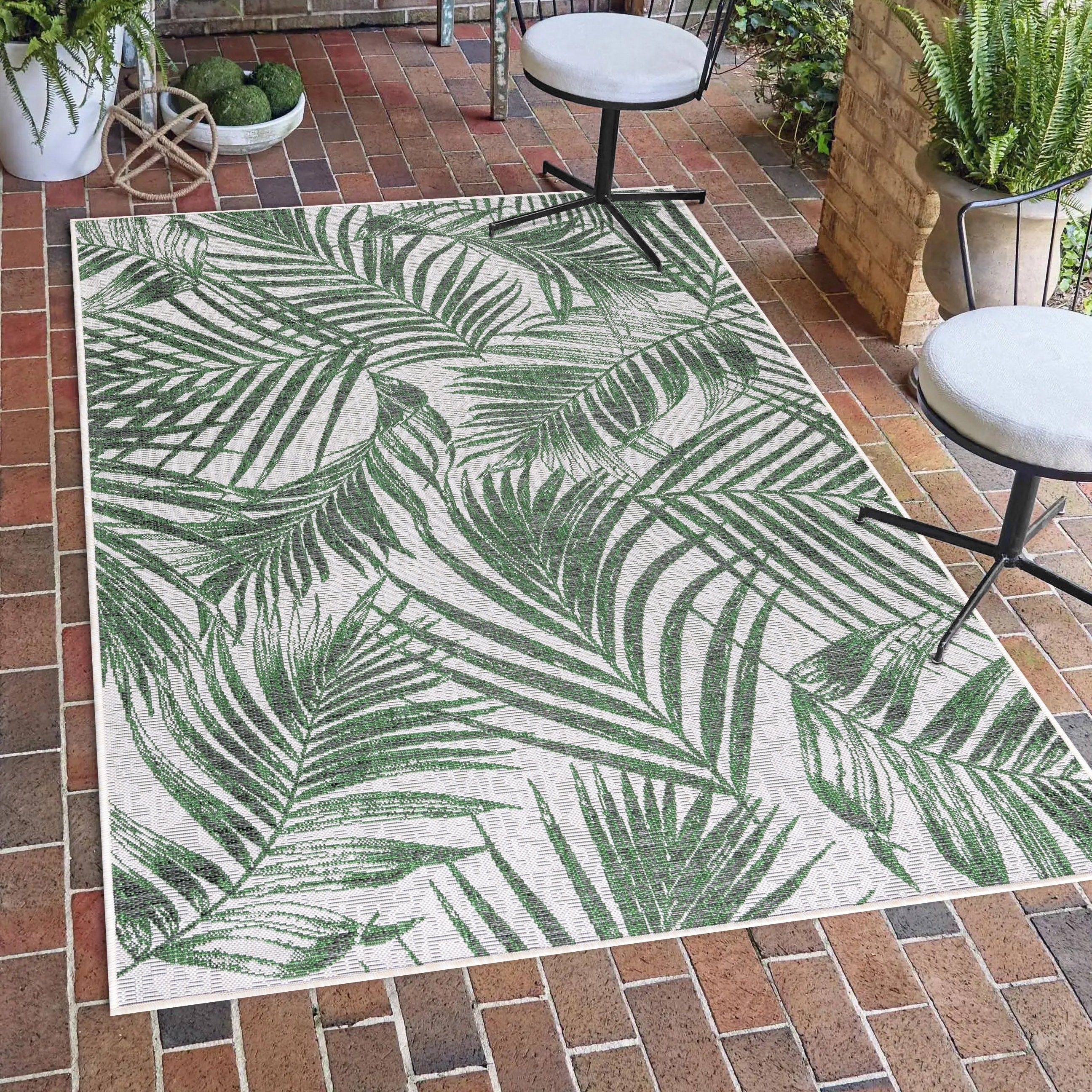 SIMPEX24 Outdoorteppich Palmen Design, Rechteckig, Höhe: günstig online kaufen