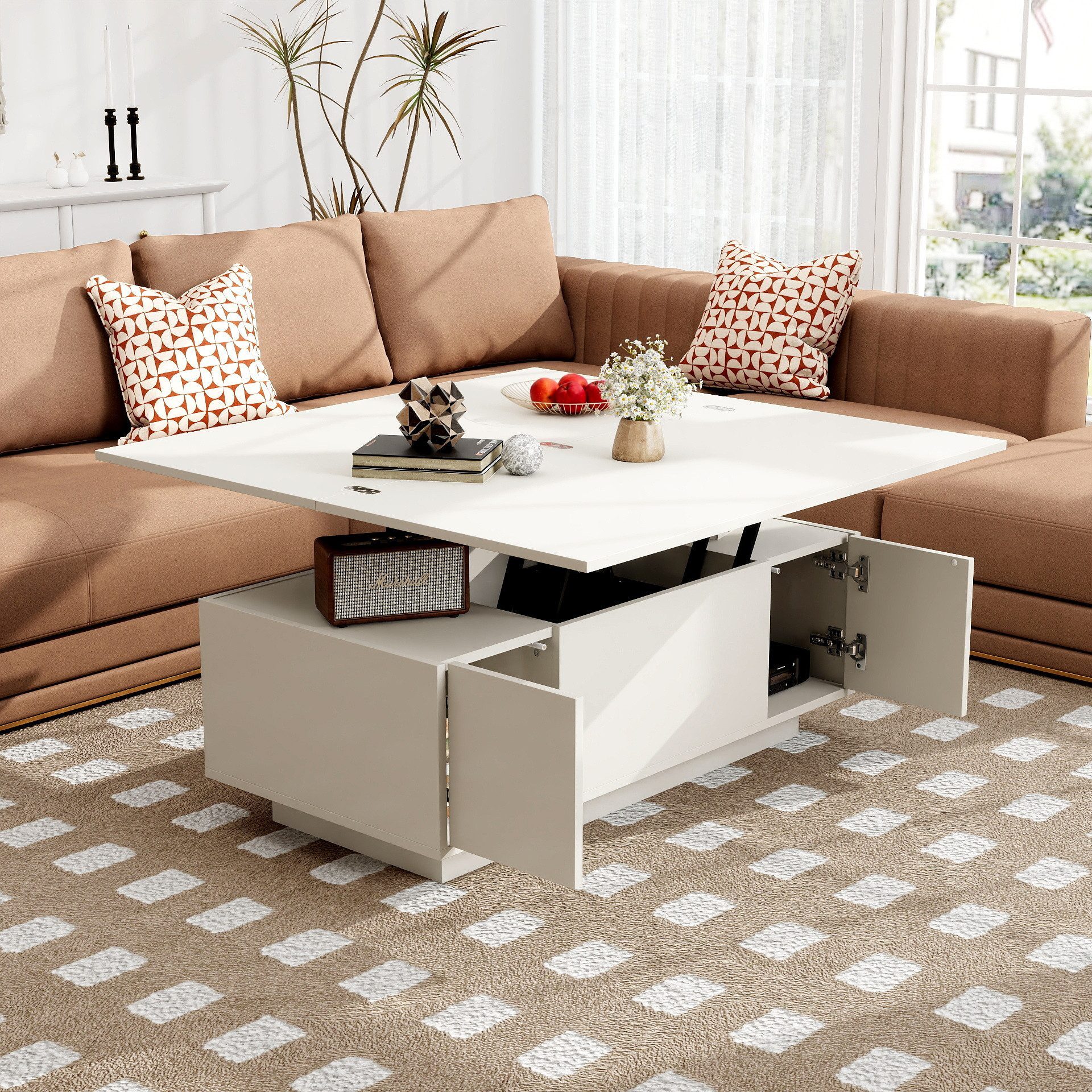 STILVORA Couchtisch höhenverstellbar Wohnzimmertsich Sofatisch mit versteck günstig online kaufen