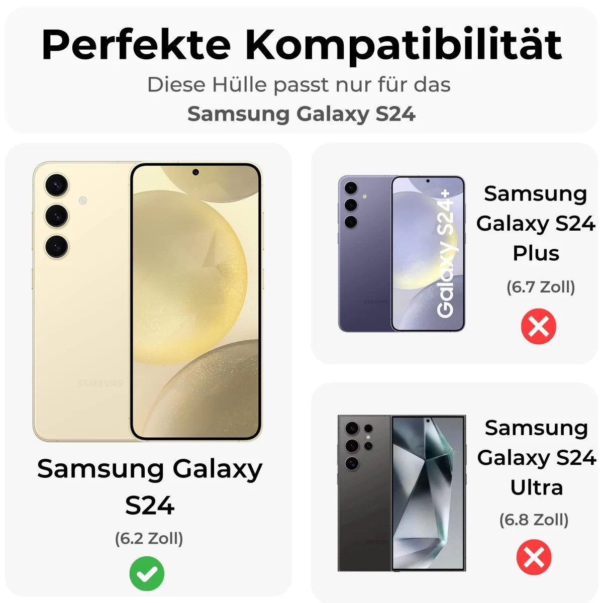 betterfon Handykette für Samsung Galaxy Leder Umhänge Hülle mit Kartenfächer, Hände frei – mit Silikonhülle & Schnur für flexiblen Alltag