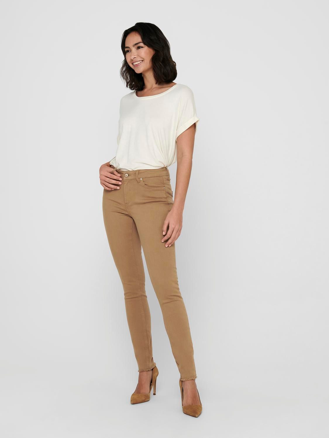 ONLY T-Shirt ONLMOSTER – Kurzarmshirt mit Aufschlag und klassischem Look Viskosemischung, regular fit