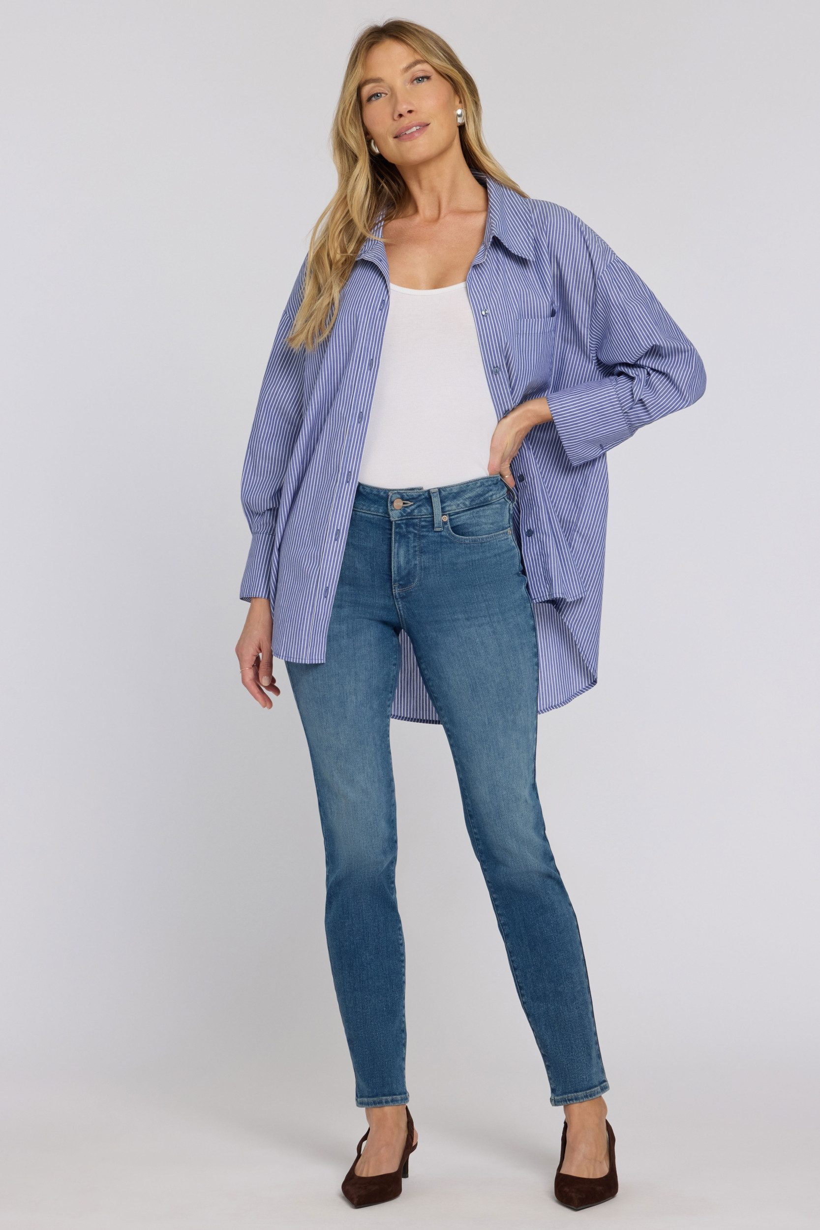 NYDJ Slim-fit-Jeans Sheri Slim Straight Jeans In Re-New Denim