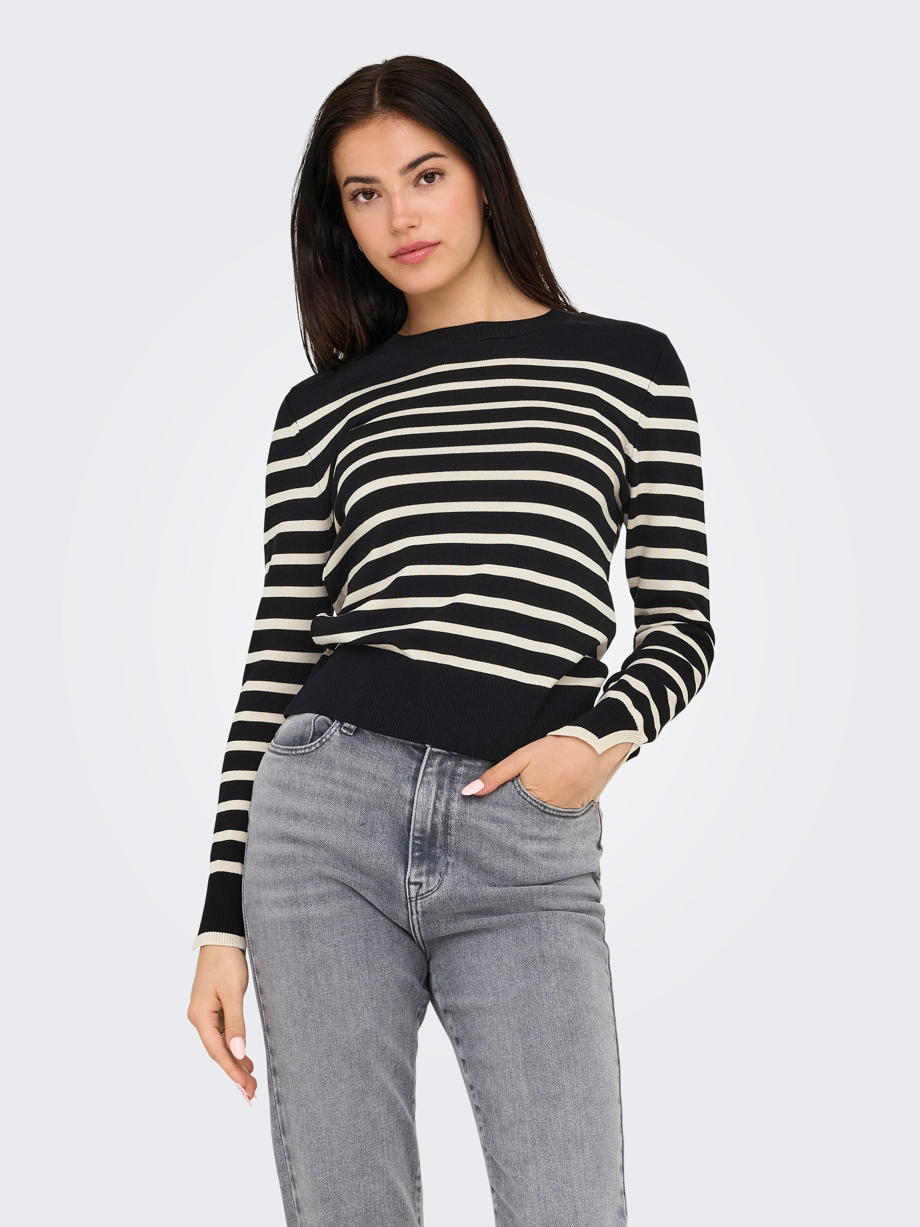 ONLY Rundhalspullover ONLKALANA LS O-NECK KNT NCA günstig online kaufen