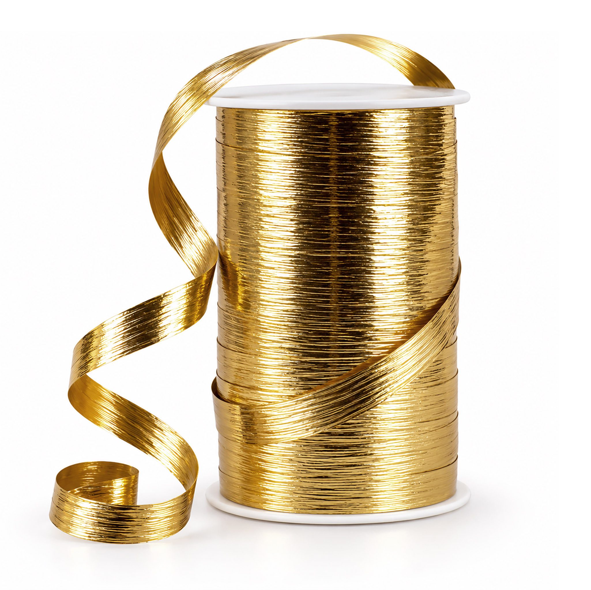 Star Geschenkband, Geschenkband Ringelband Metallic 10mm x 100m Rolle Gold