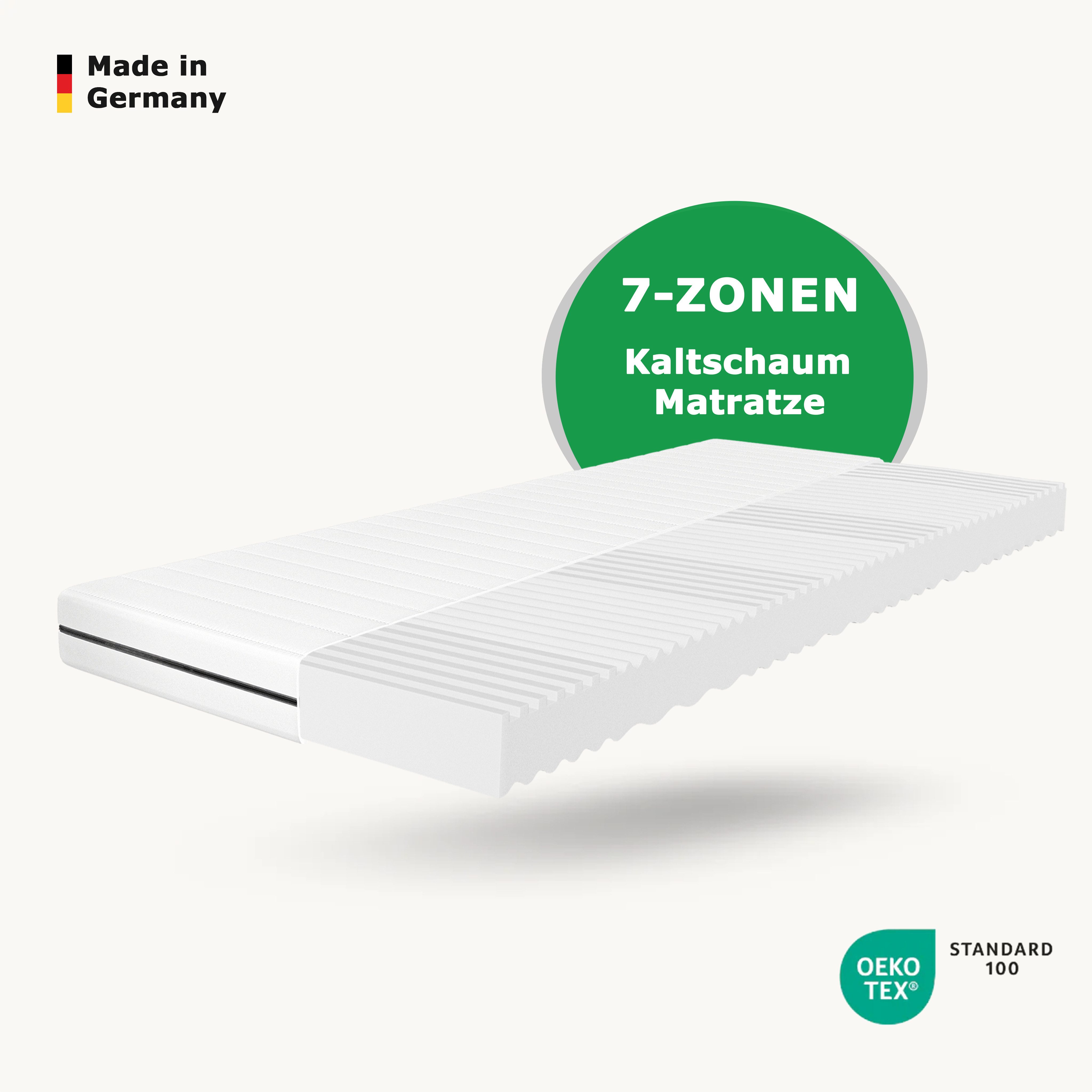 Kaltschaummatratze 7 Zonen Matratze 90x200 cm, günstig online kaufen