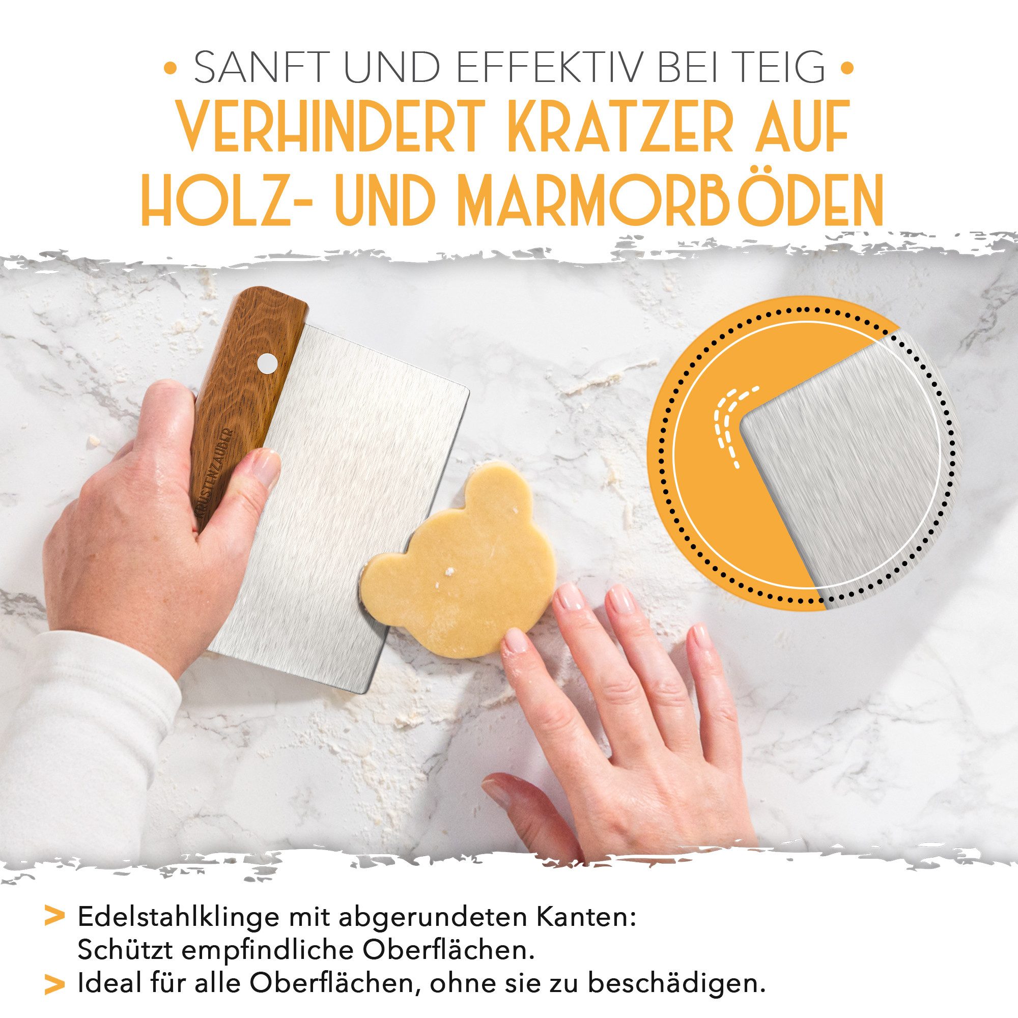 Krustenzauber Backmatte Zubehör - Brotschlingen, Schneebesen, Backmatte, Teig Reinigungstücher, Teigkarte Edelstahl