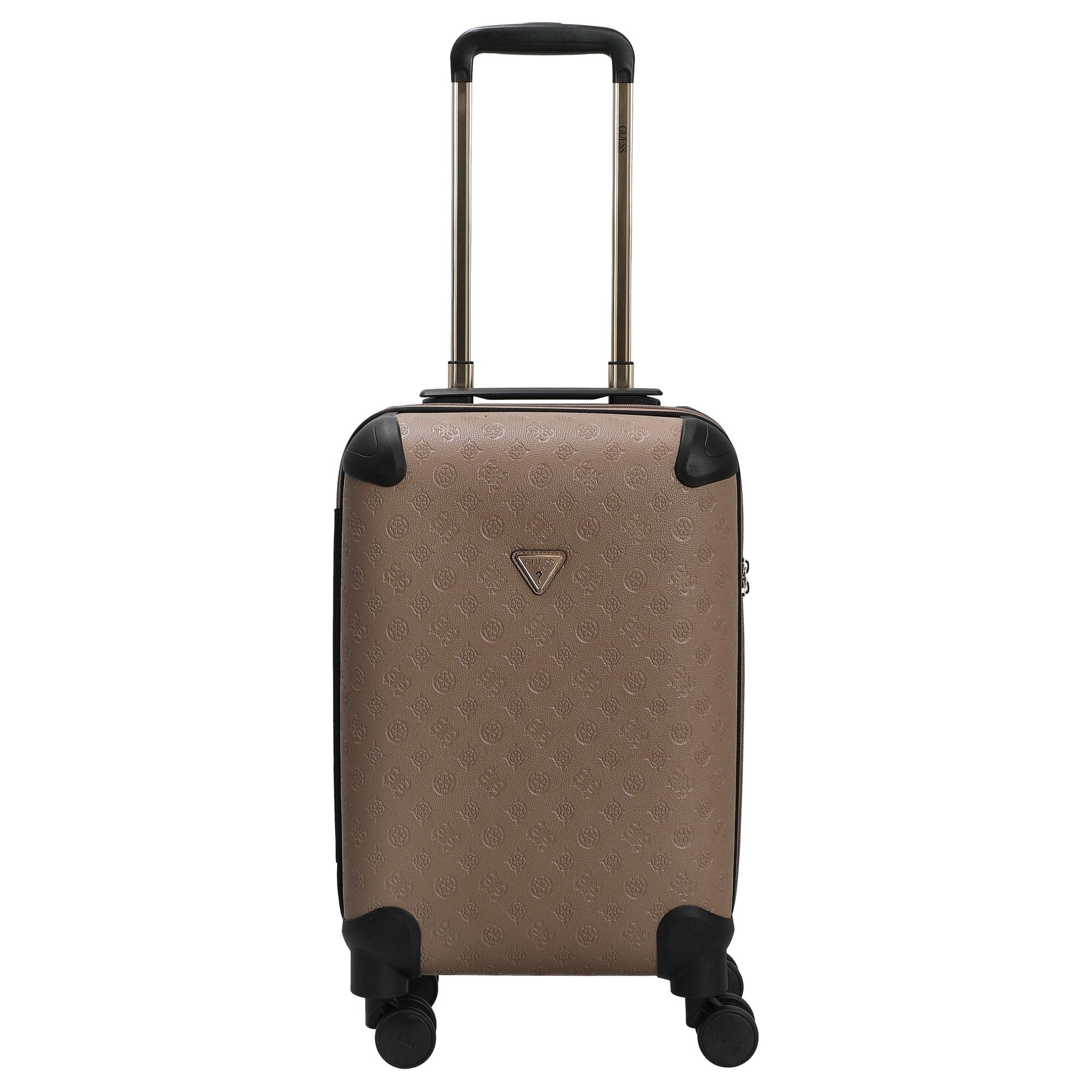 Guess Handgepäck-Trolley Wilder 18 IN - 4-Rollen-Kabinentrolley 53 cm S (dark taupe logo), 4 Rollen Rollen