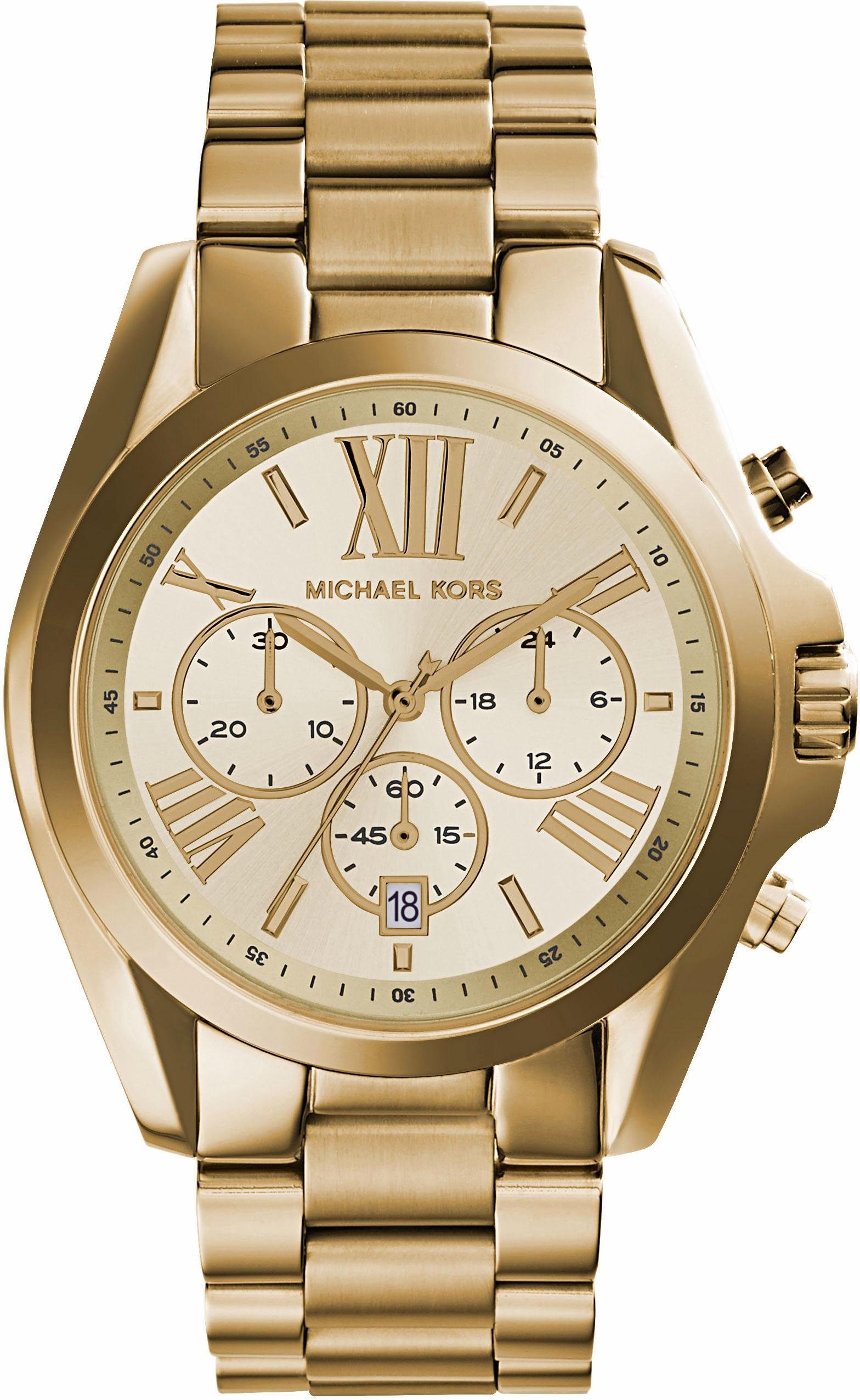 MICHAEL KORS Chronograph BRADSHAW, MK5605, Quarzuhr, Armbanduhr, Damenuhr, Stoppfunktion, 12/24-Std.-Anzeige