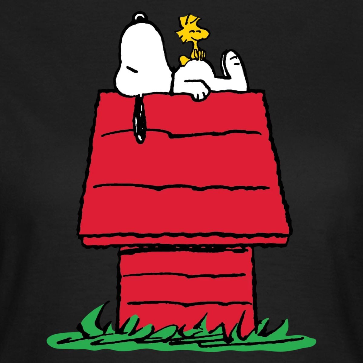 Spreadshirt T-Shirt Peanuts Snoopy Und Die Hundehütte Frauen T-Shirt (1-tlg) Slim Fit, fällt klein aus