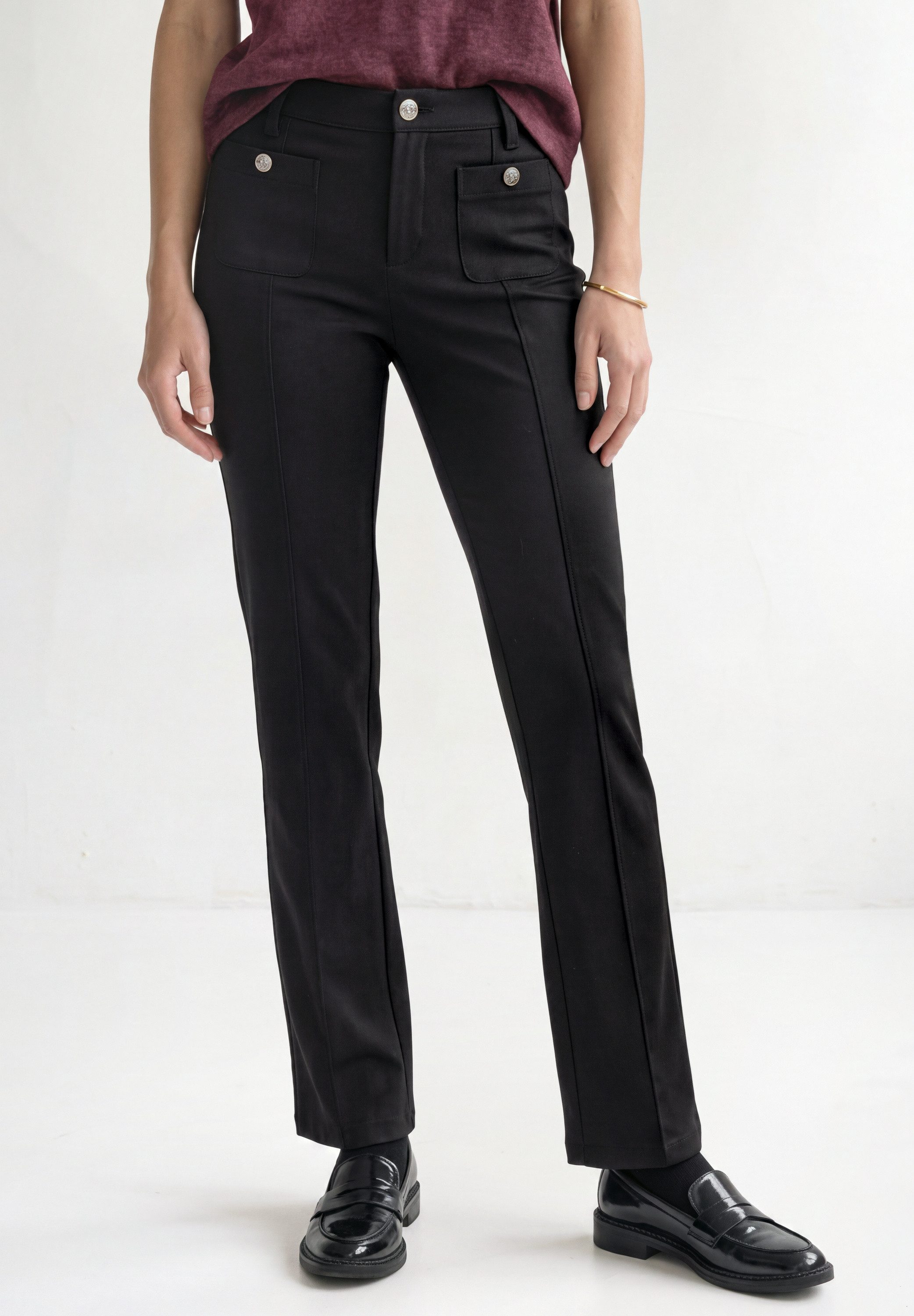 STREET ONE Stoffhose High Waist