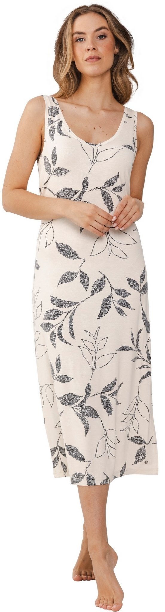 Pastunette Nachthemd Damen Schlafshirt lang ohne Arm (1-tlg) Modisches Desi günstig online kaufen