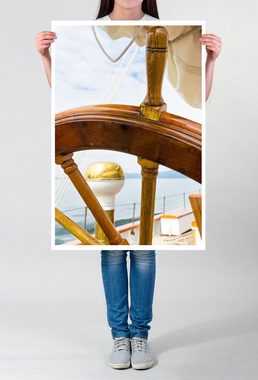 Sinus Art Poster Künstlerische Fotografie  Steuerrad eines Schiffs 60x90cm Poster
