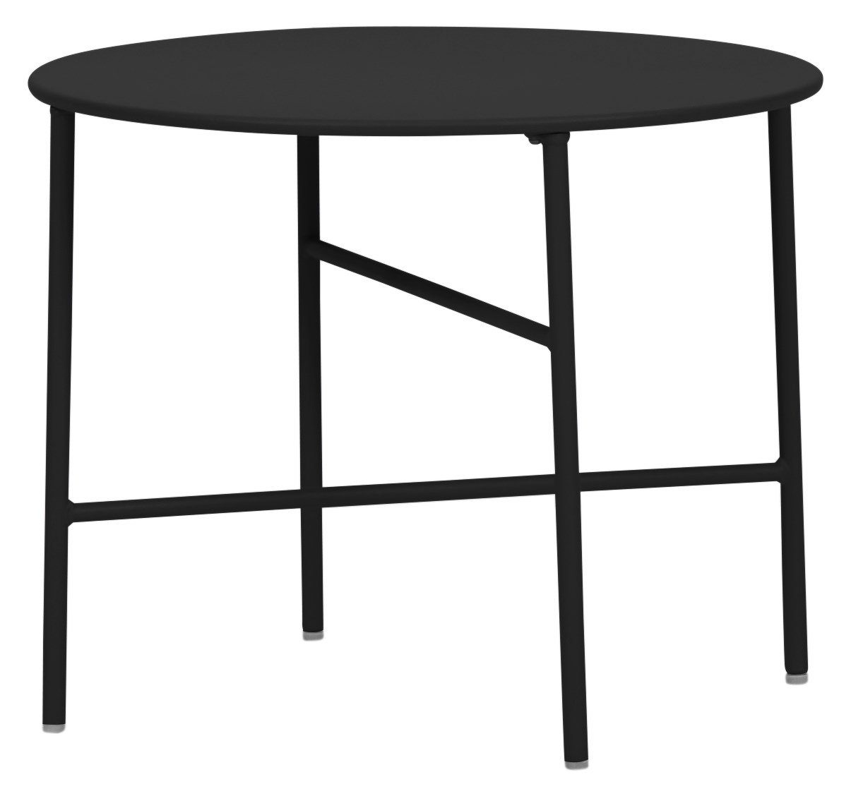 ebuy24 Gartentisch Penny Gartentisch Ø 50 cm. H 40 cm, schwarz.