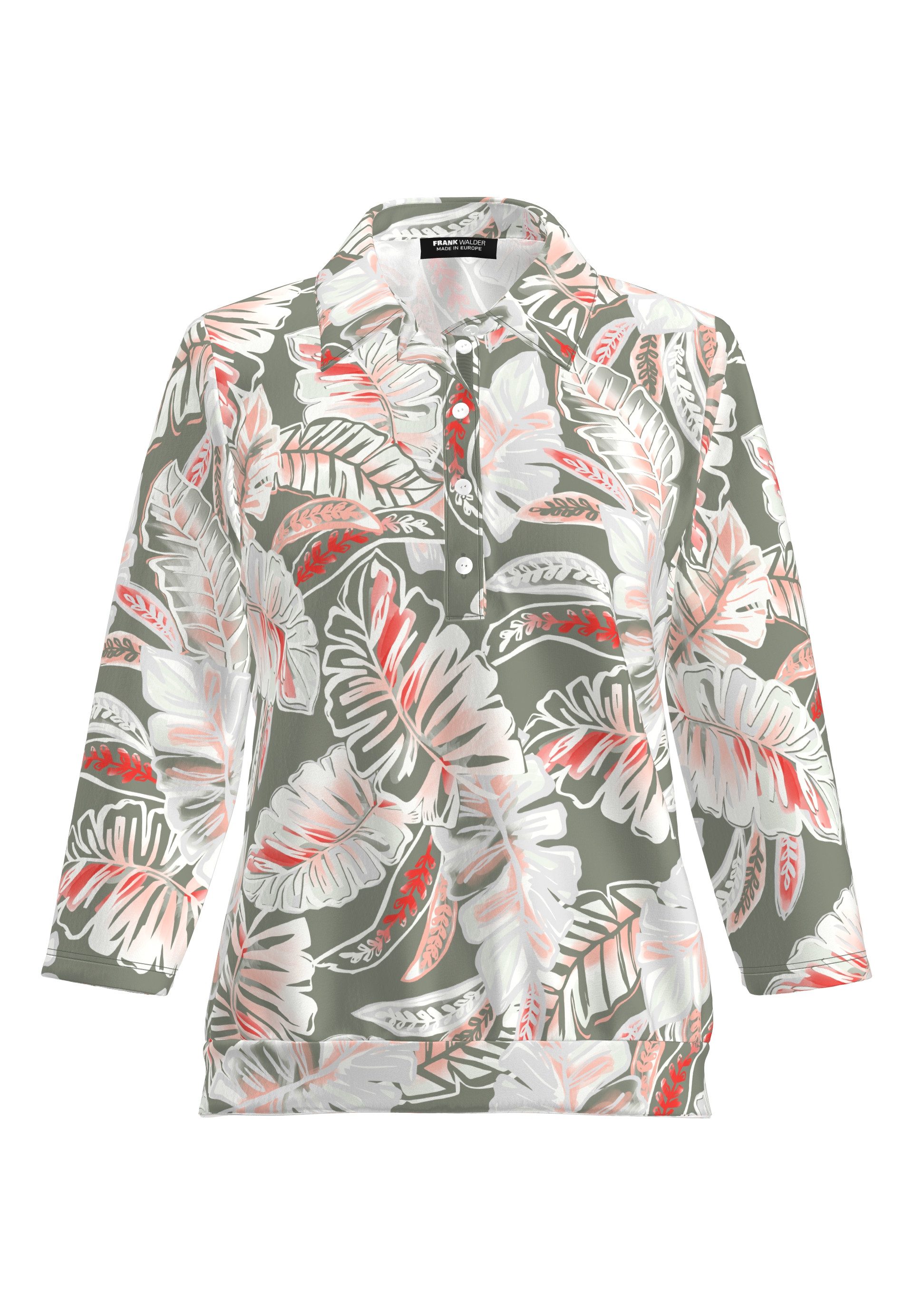 FRANK WALDER Langarm-Poloshirt aus Ecovero Viskose günstig online kaufen