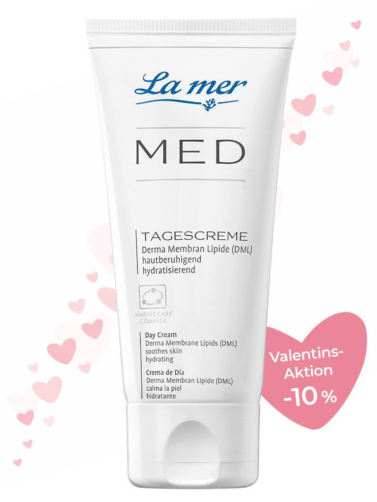 La mer Tagescreme Med Tagescreme – feuchtigkeitsspendende Pflege für empfindliche Haut Besonders verträgliche Tagescreme ohne Parfum, spendet intensive Feuchtigkeit, beruhigt irritierte Haut, und stärkt die natürliche Hautbarriere